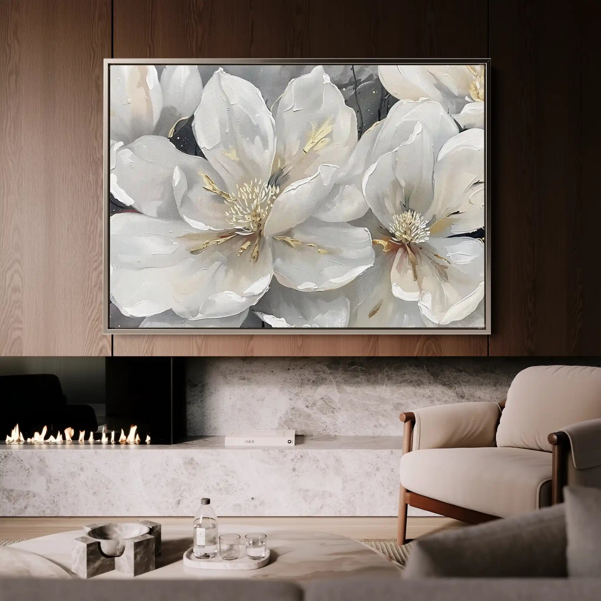 Floral 280 Canvas Art 60 x 40 cm / Black
