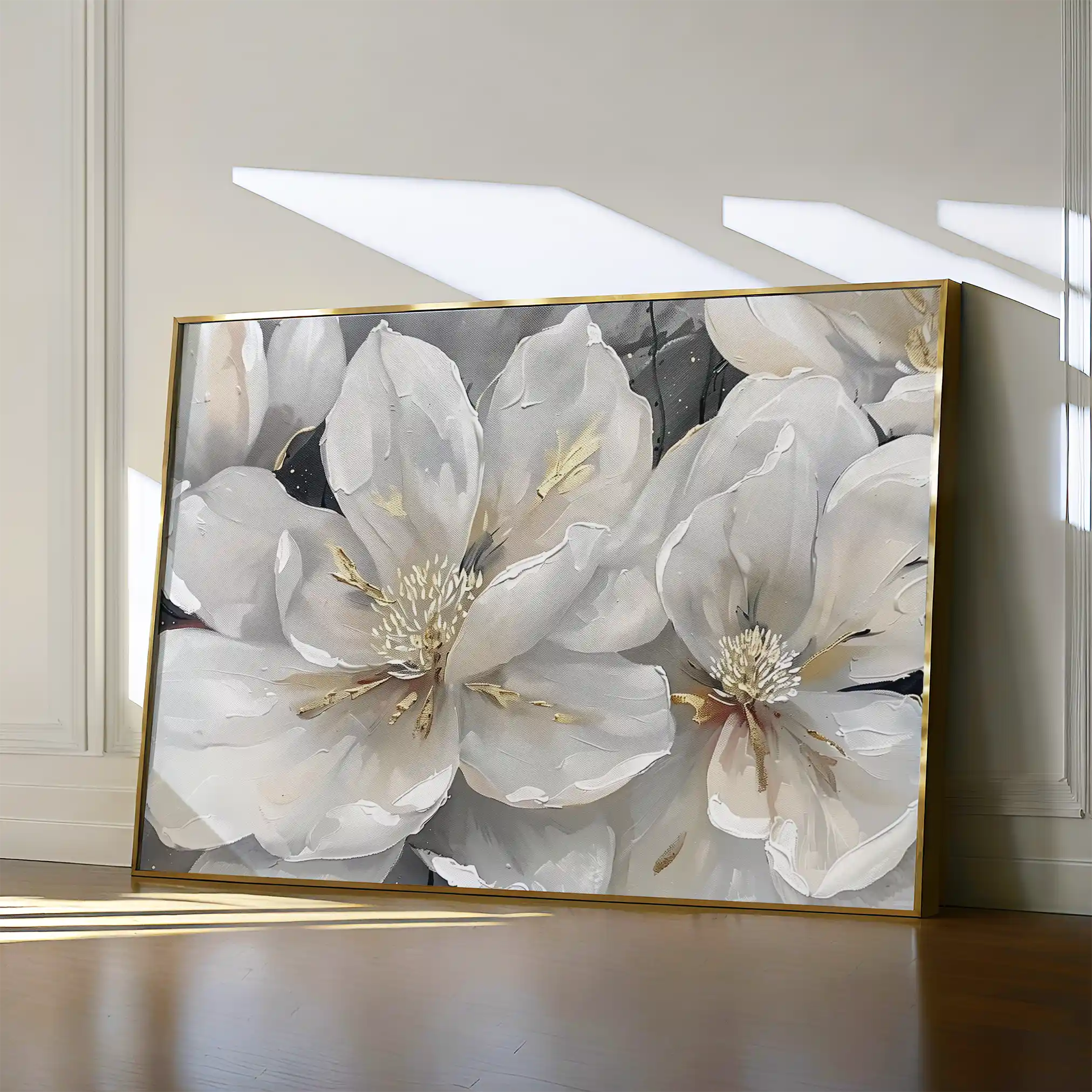 Floral 280 Canvas Art 60 x 40 cm / Black