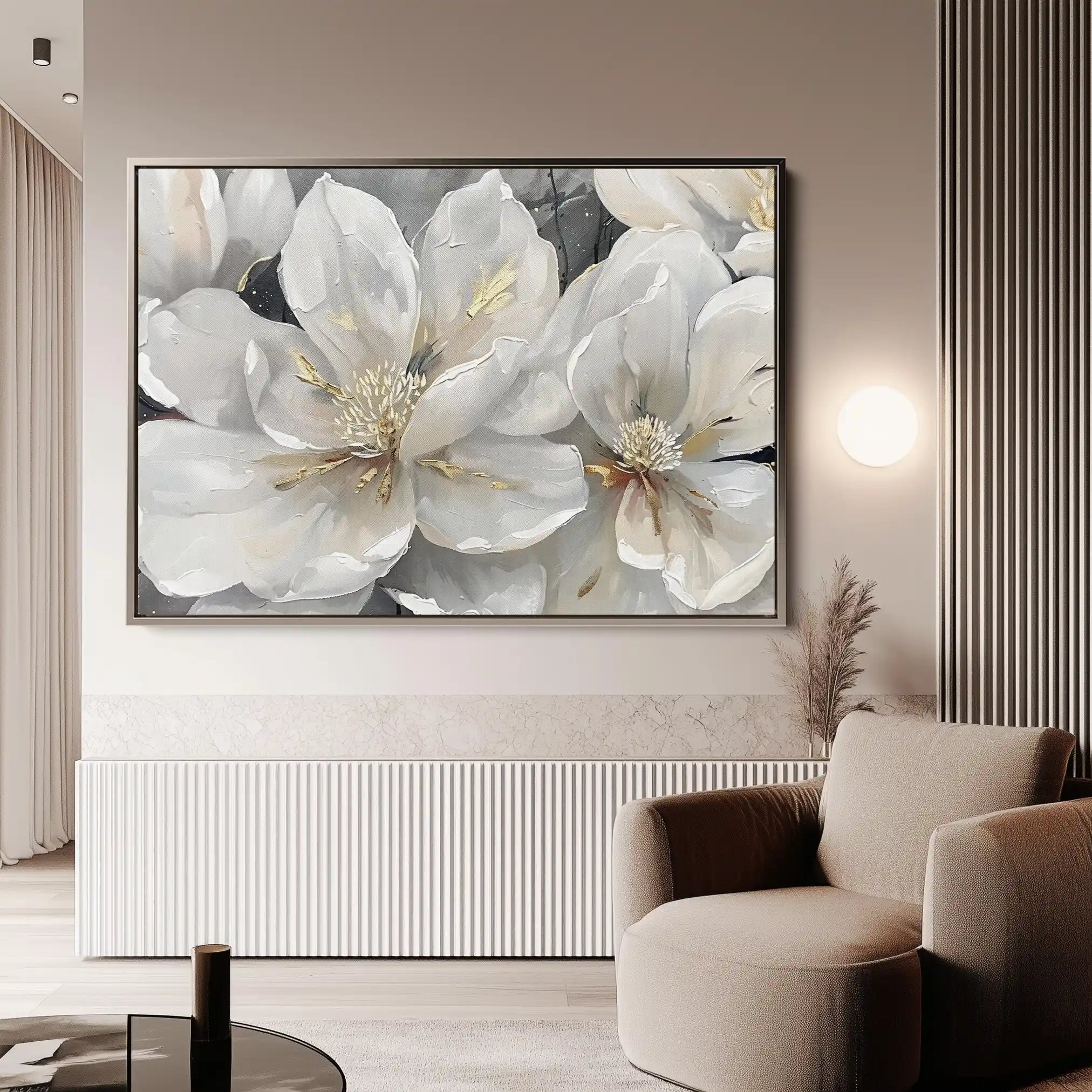 Floral 280 Canvas Art 60 x 40 cm / Black