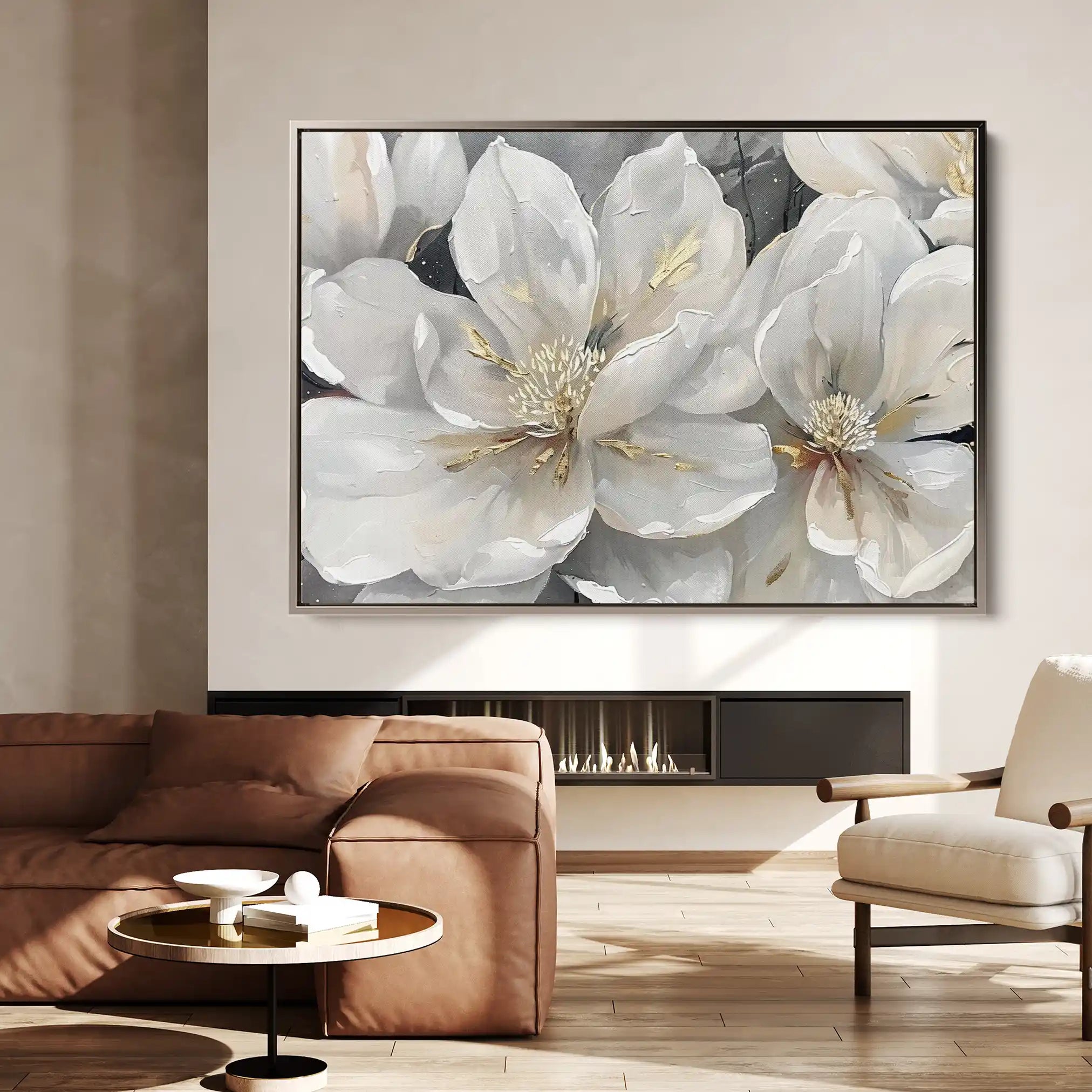 Floral 280 Canvas Art 60 x 40 cm / Black