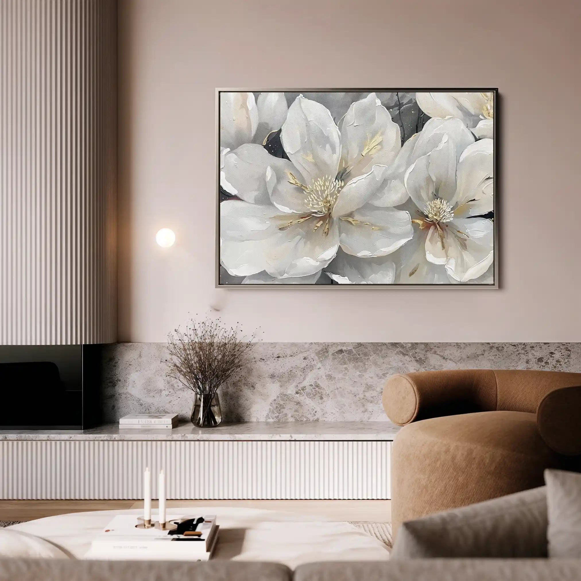 Floral 280 Canvas Art 60 x 40 cm / Black
