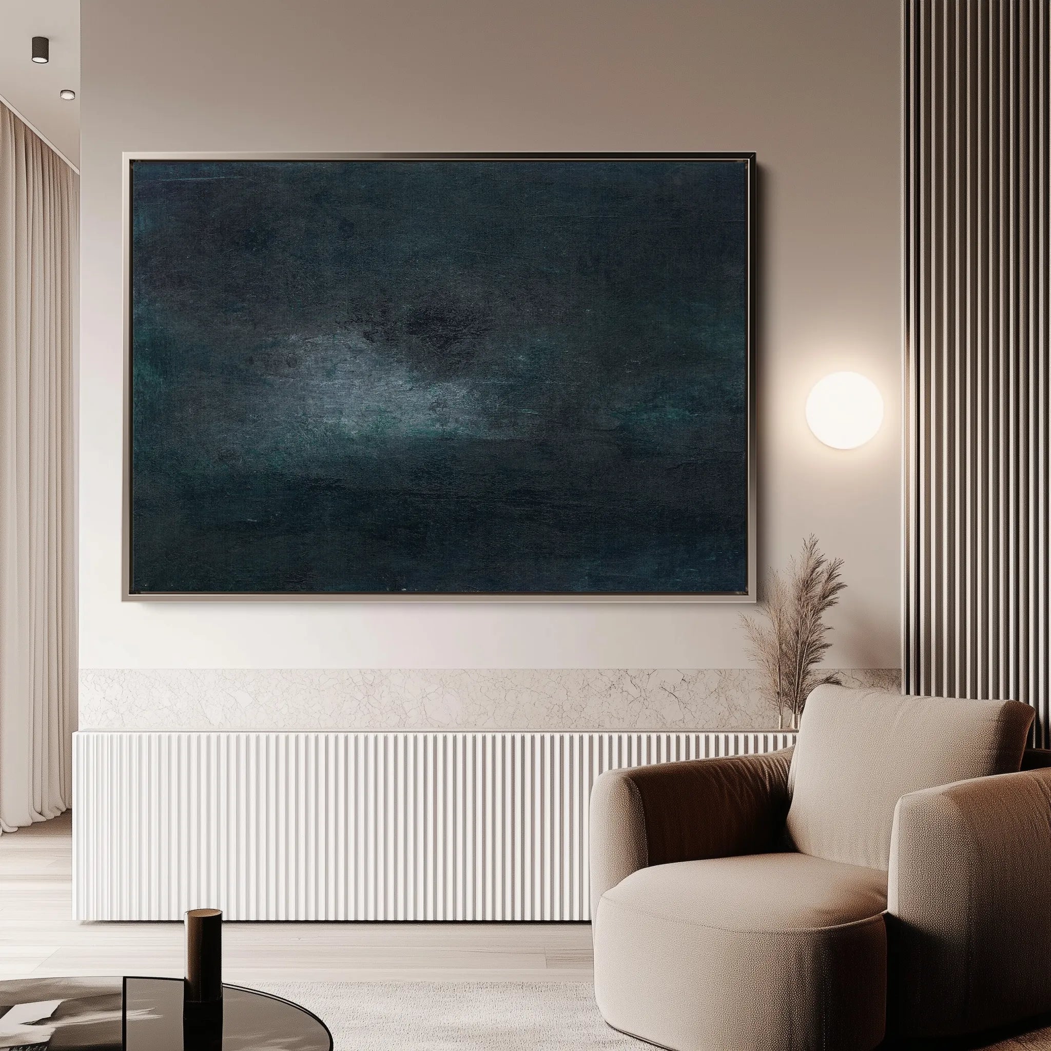 Abstract 281 Canvas Art 18" x 24" / 45 x 60 cm / Black