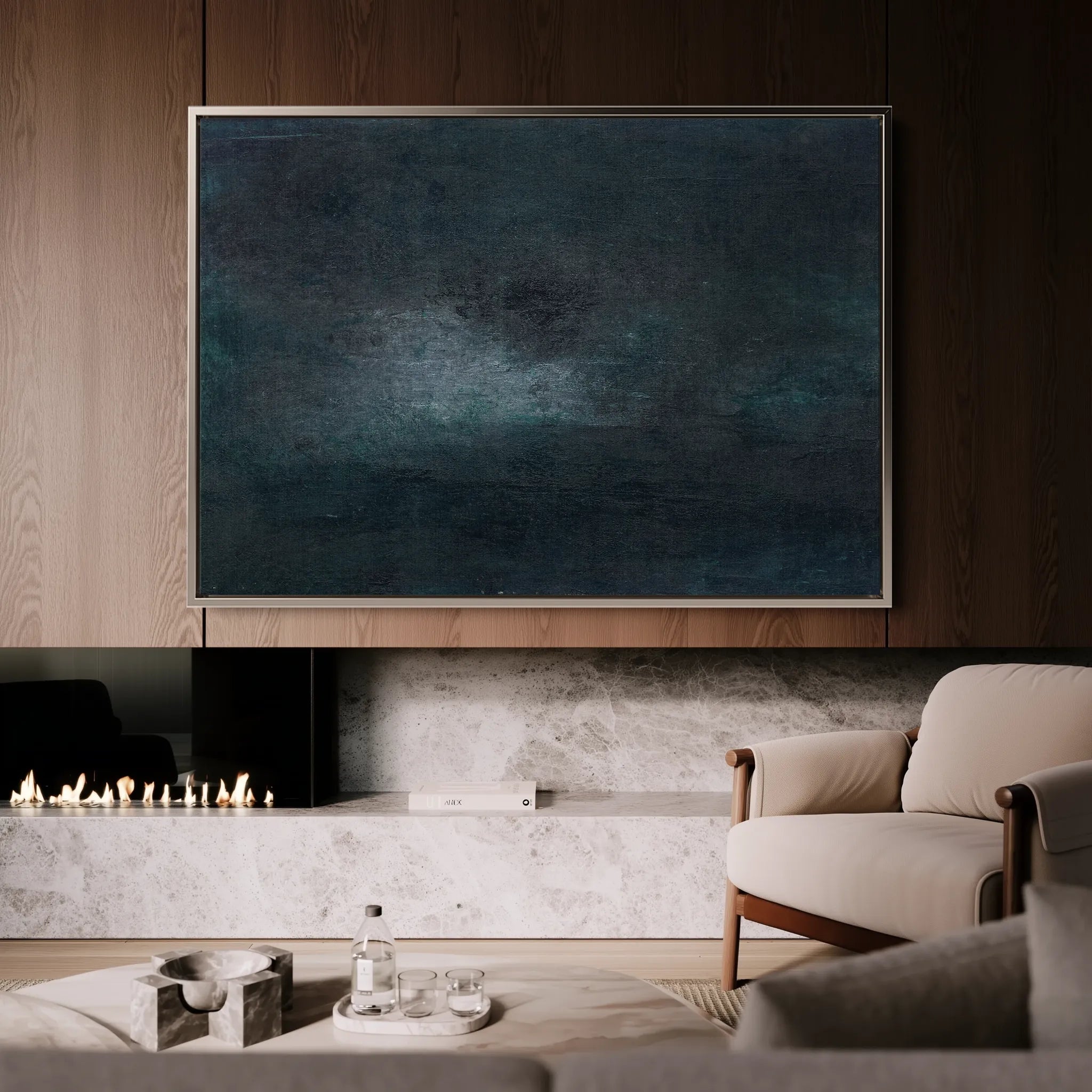 Abstract 281 Canvas Art 18" x 24" / 45 x 60 cm / Black
