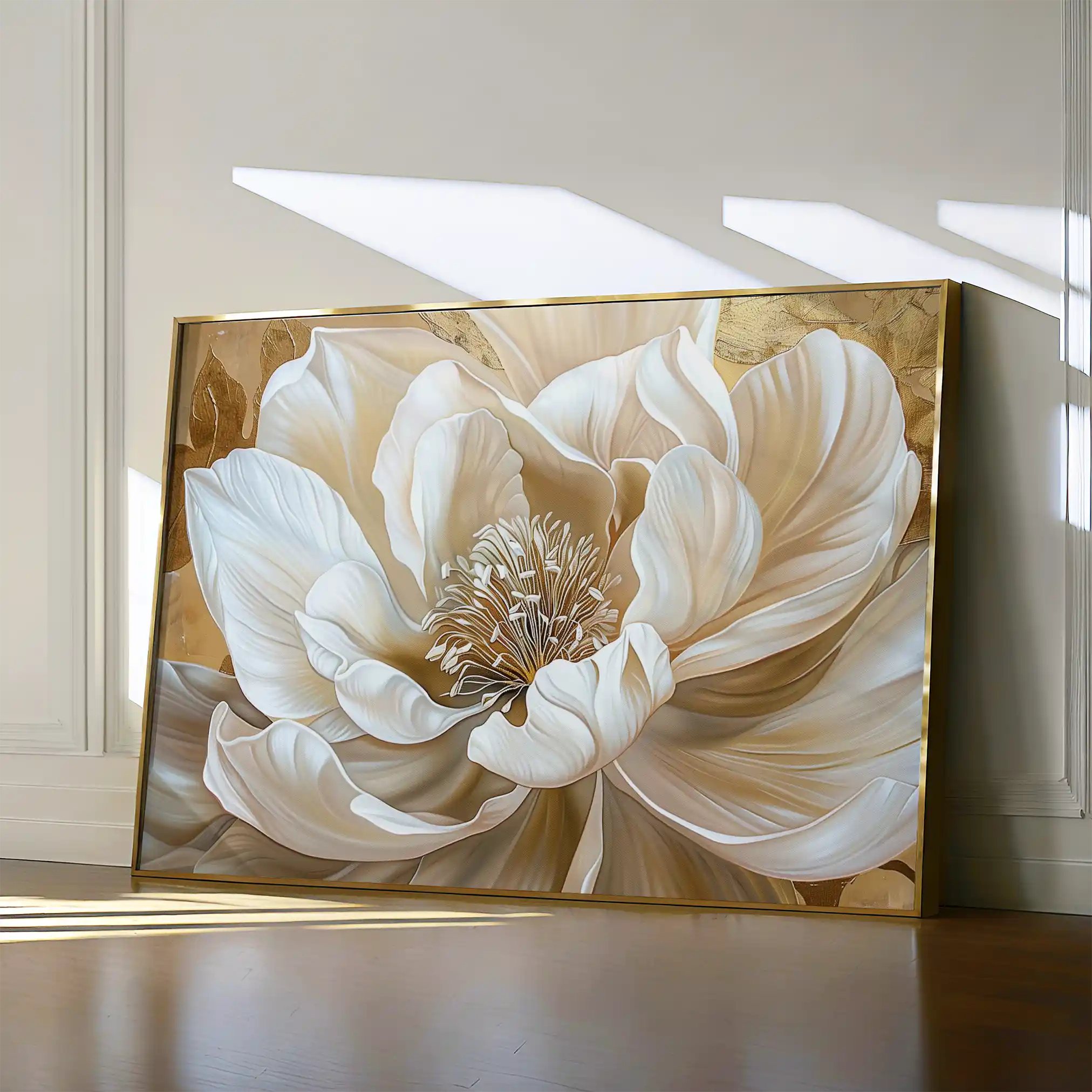 Floral 281 Canvas Art 60 x 40 cm / Black
