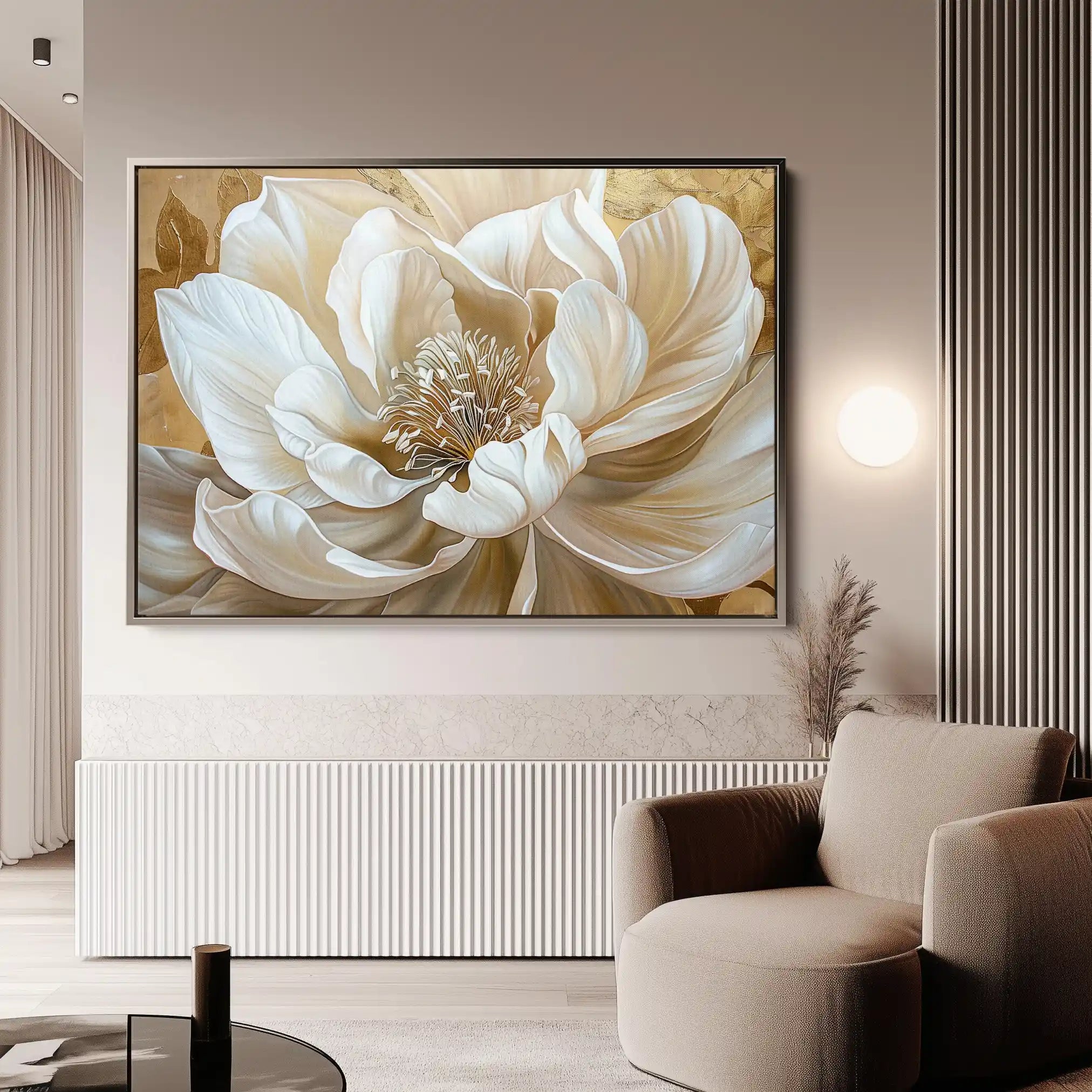 Floral 281 Canvas Art 60 x 40 cm / Black