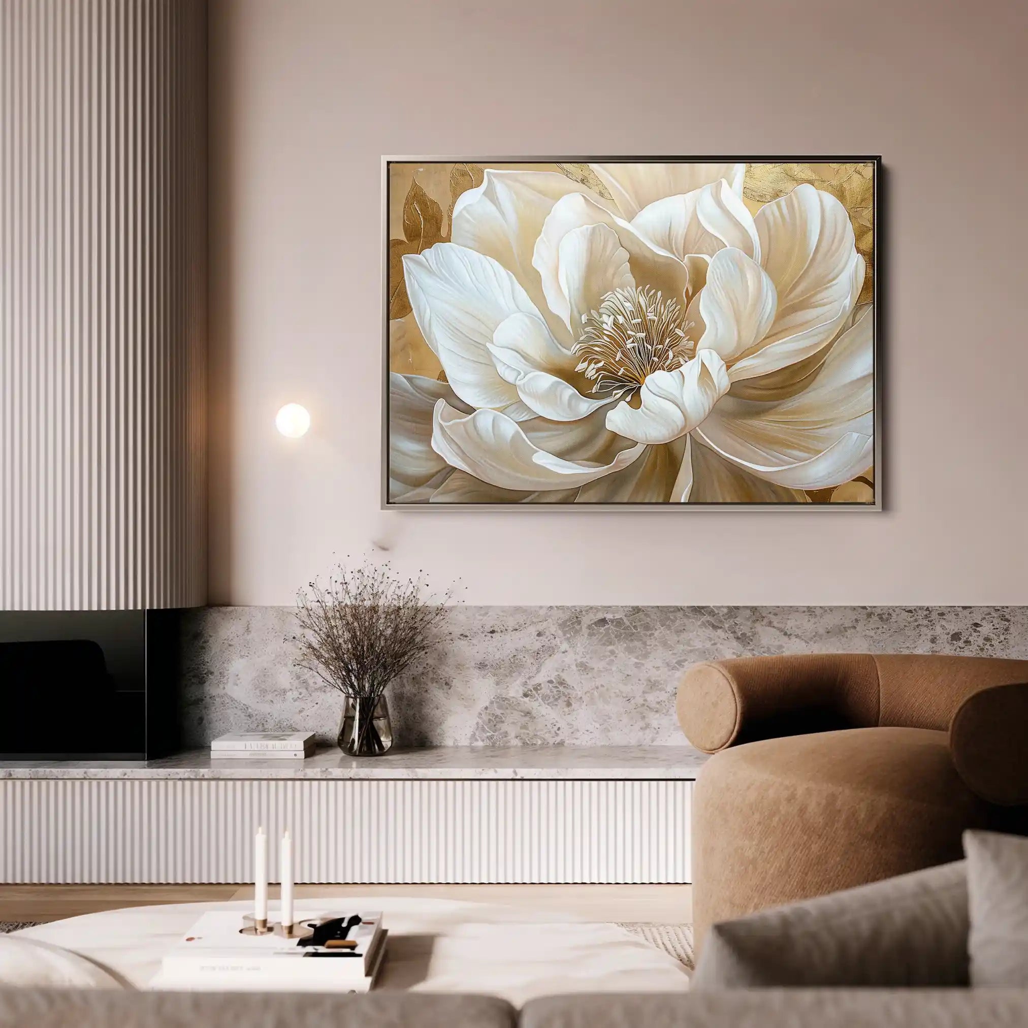 Floral 281 Canvas Art 60 x 40 cm / Black