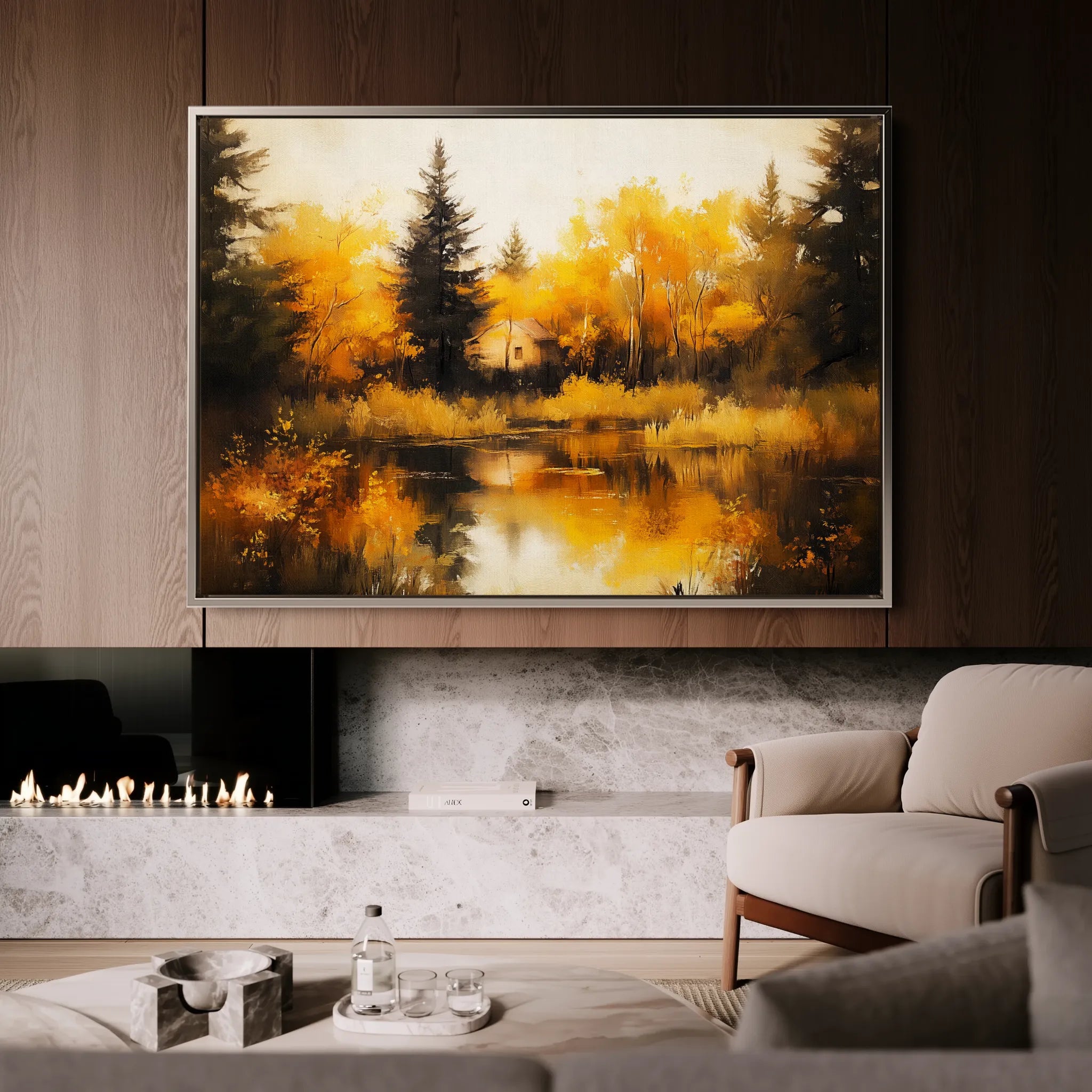 Landscape 281 Canvas Art 18" x 24" / 45 x 60 cm / Black