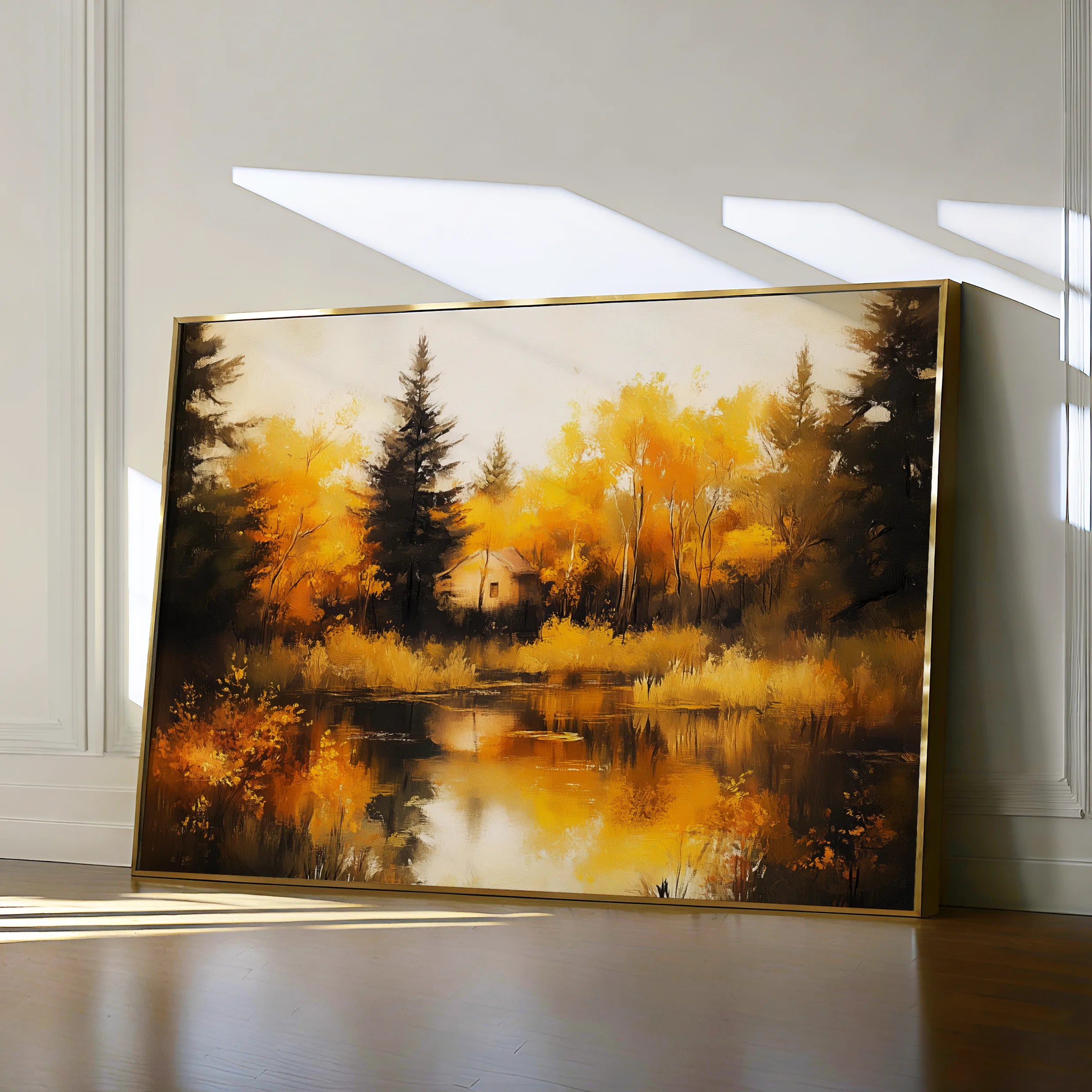 Landscape 281 Canvas Art 18" x 24" / 45 x 60 cm / Black