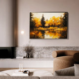 Landscape 281 Canvas Art 18" x 24" / 45 x 60 cm / Black