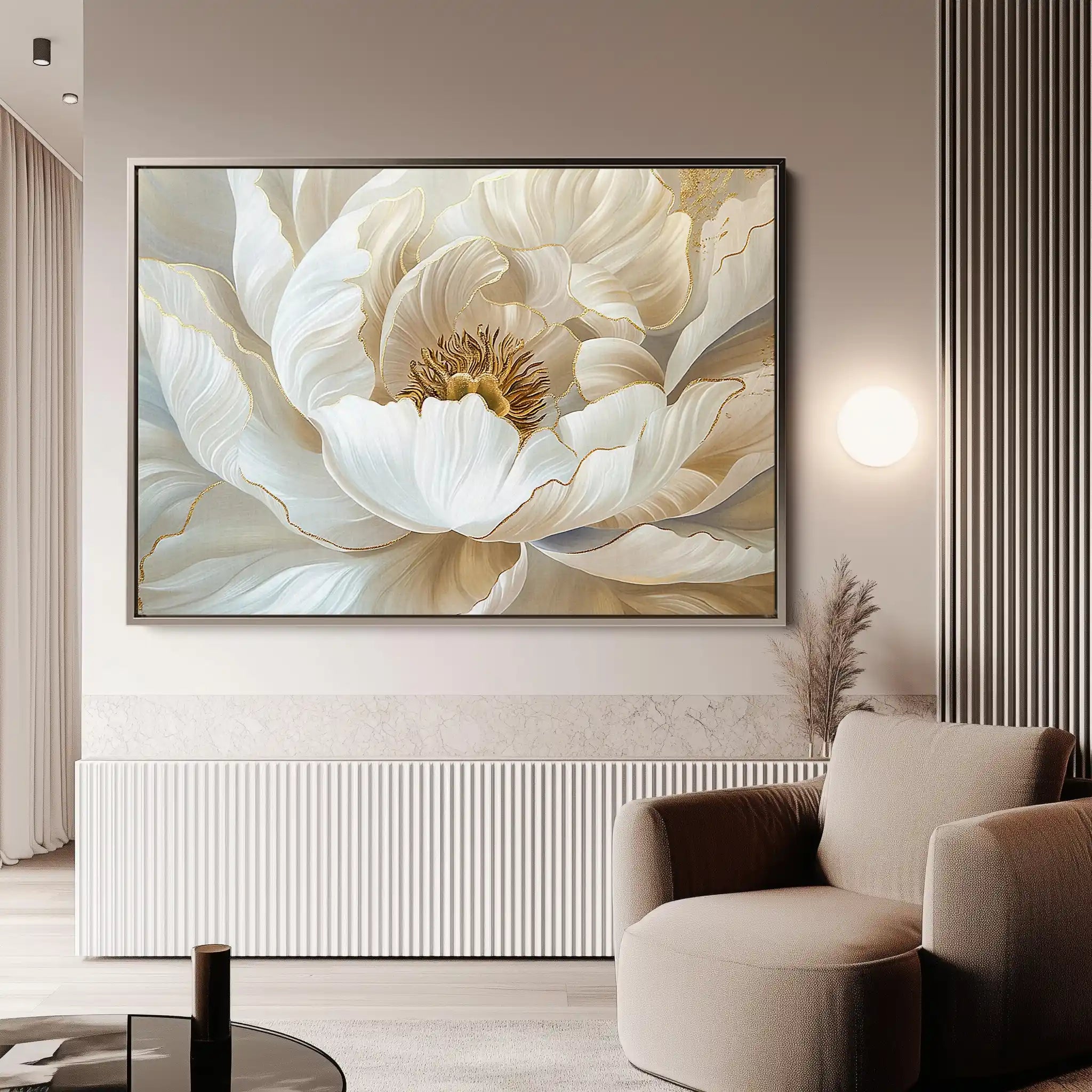 Floral 282 Canvas Art 60 x 40 cm / Black