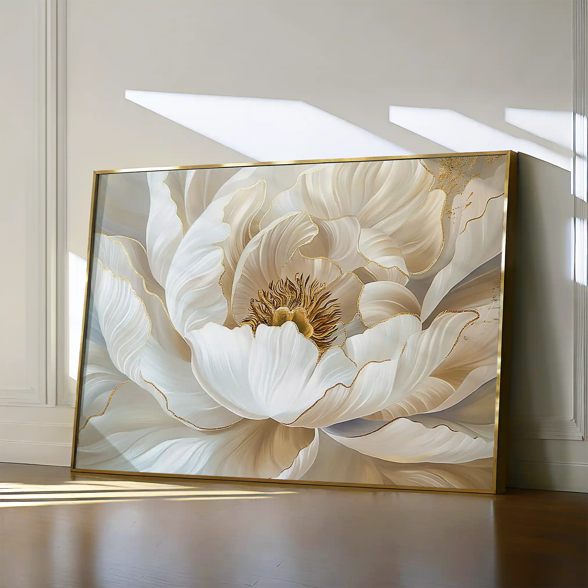 Floral 282 Canvas Art 60 x 40 cm / Black