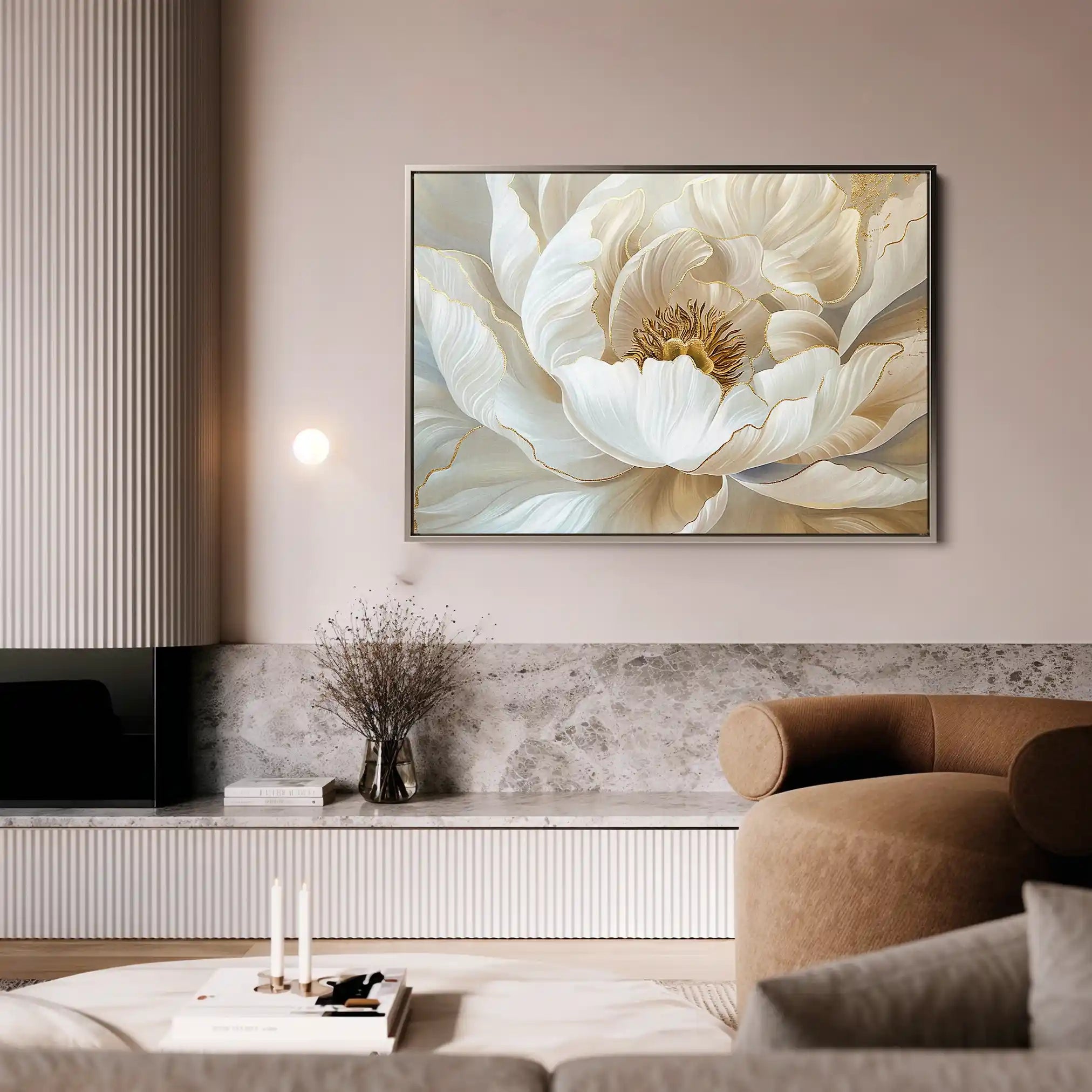Floral 282 Canvas Art 60 x 40 cm / Black