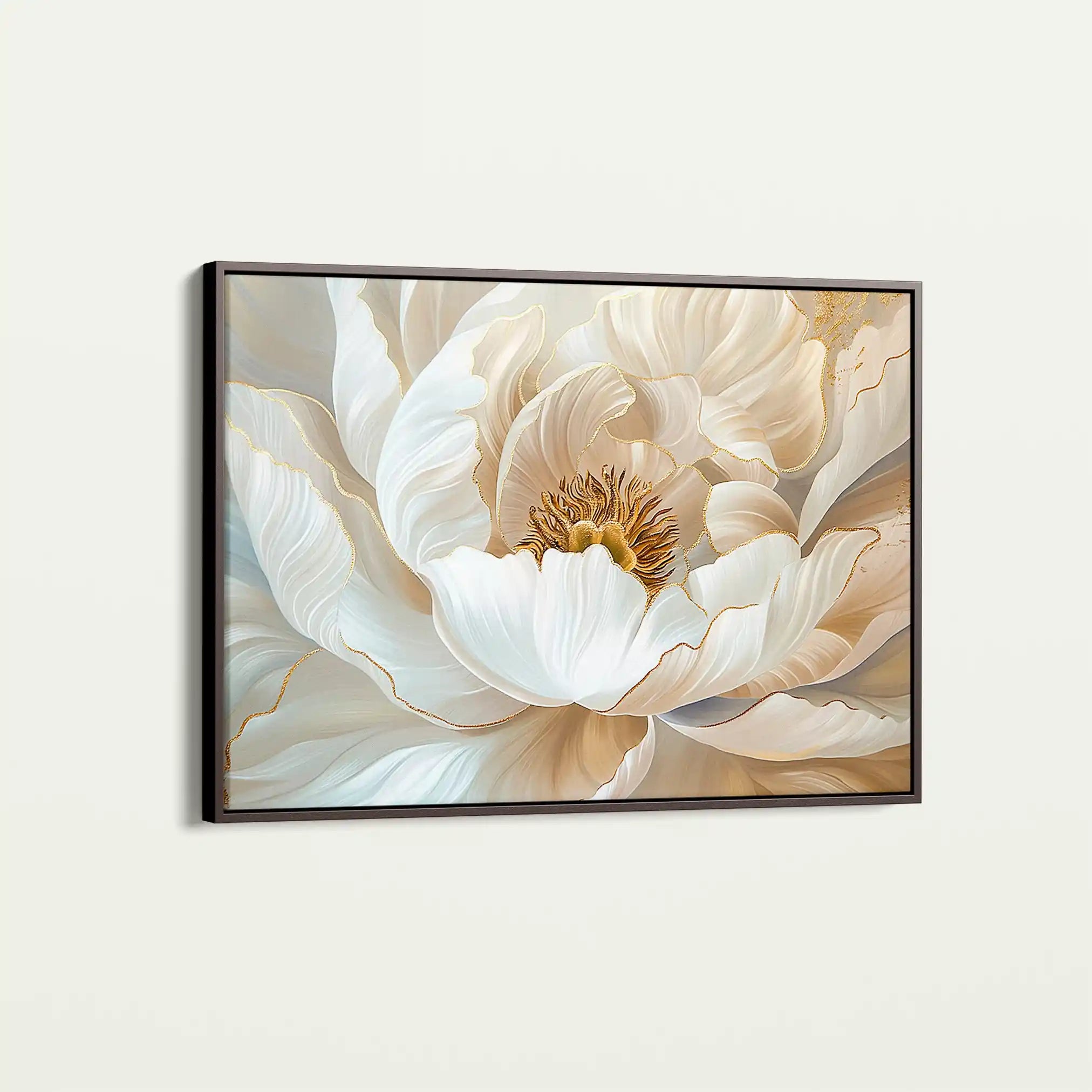 Floral 282 Canvas Art 60 x 40 cm / Black