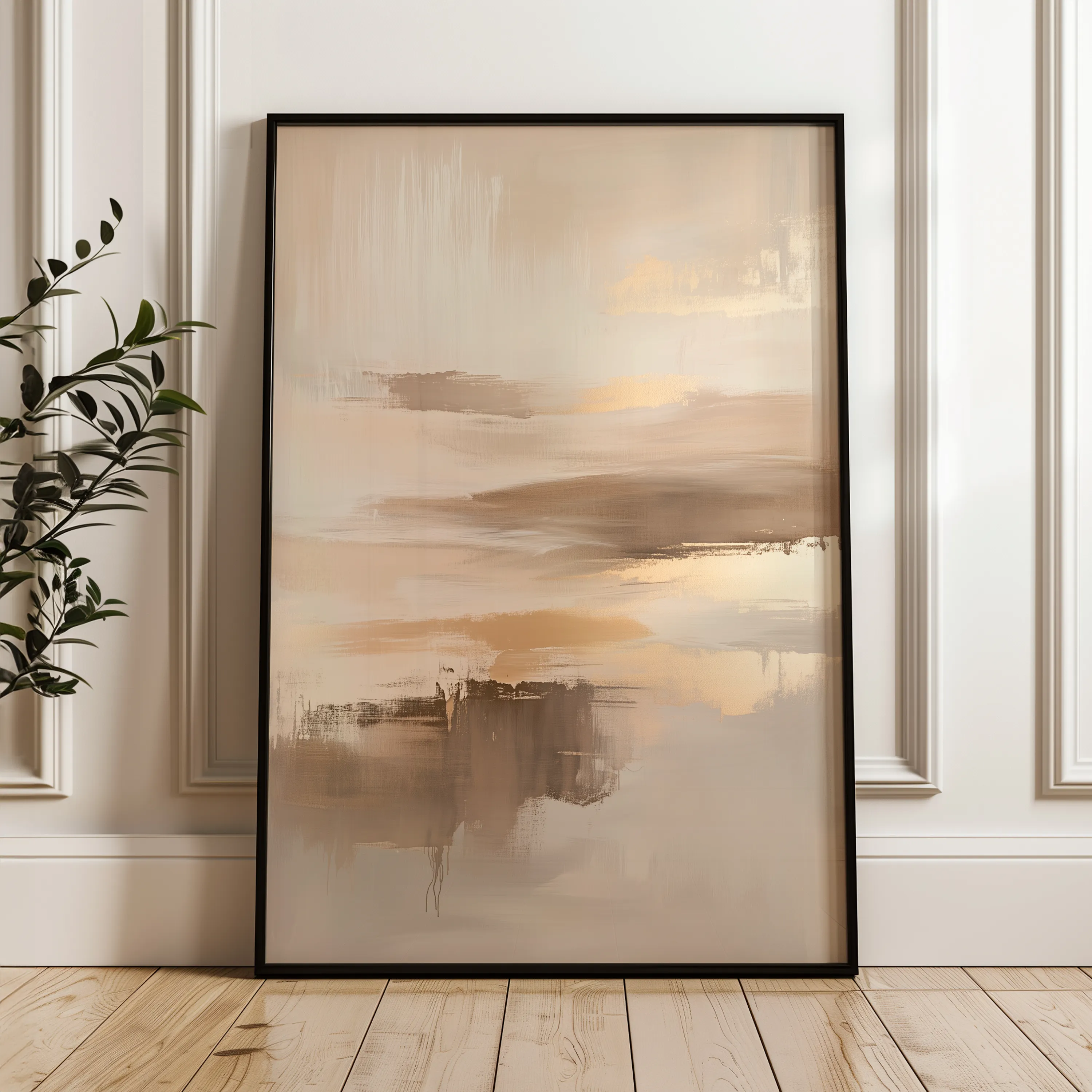 Abstract 283 Canvas Art 18" x 24" / 45 x 60 cm / Black