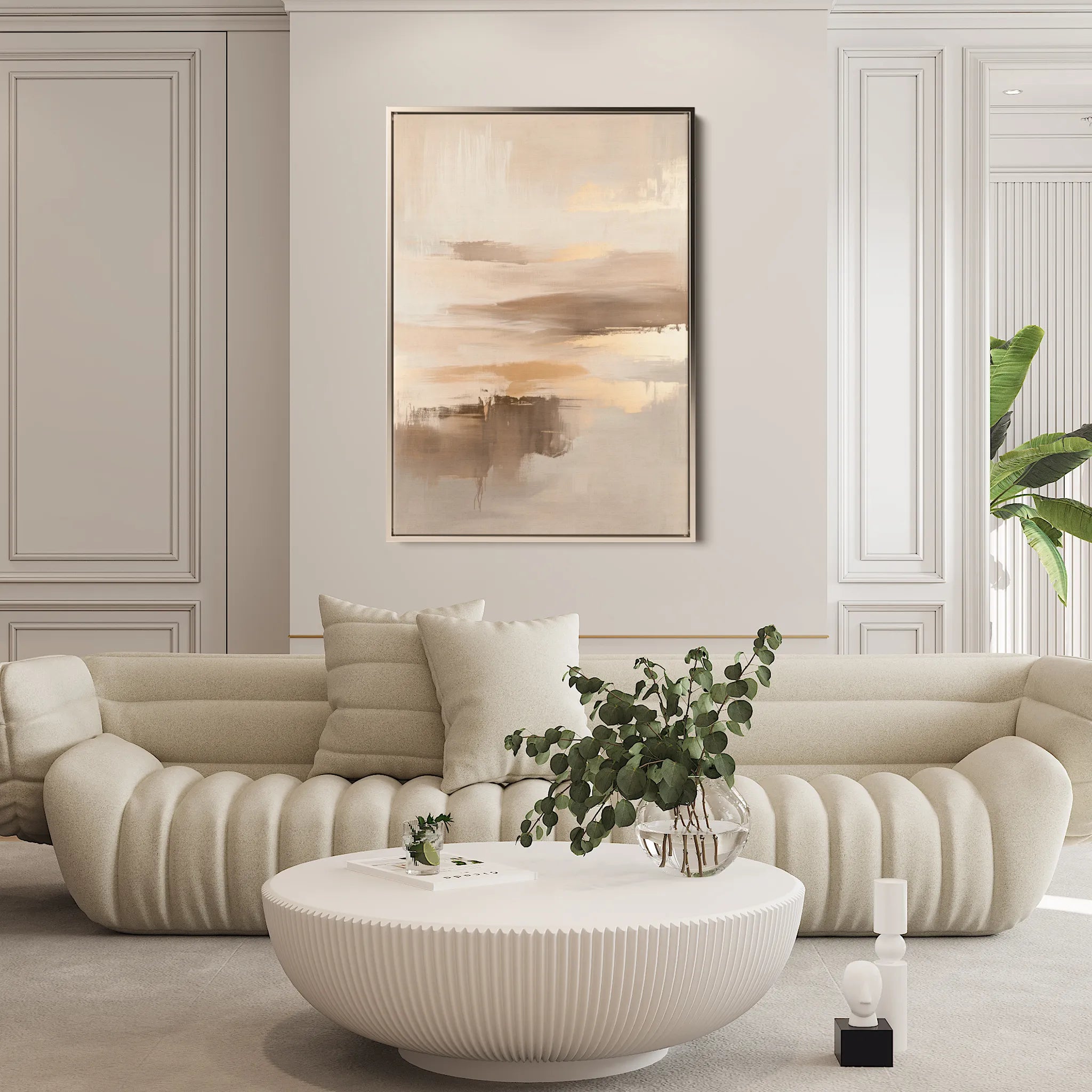 Abstract 283 Canvas Art 18" x 24" / 45 x 60 cm / Black