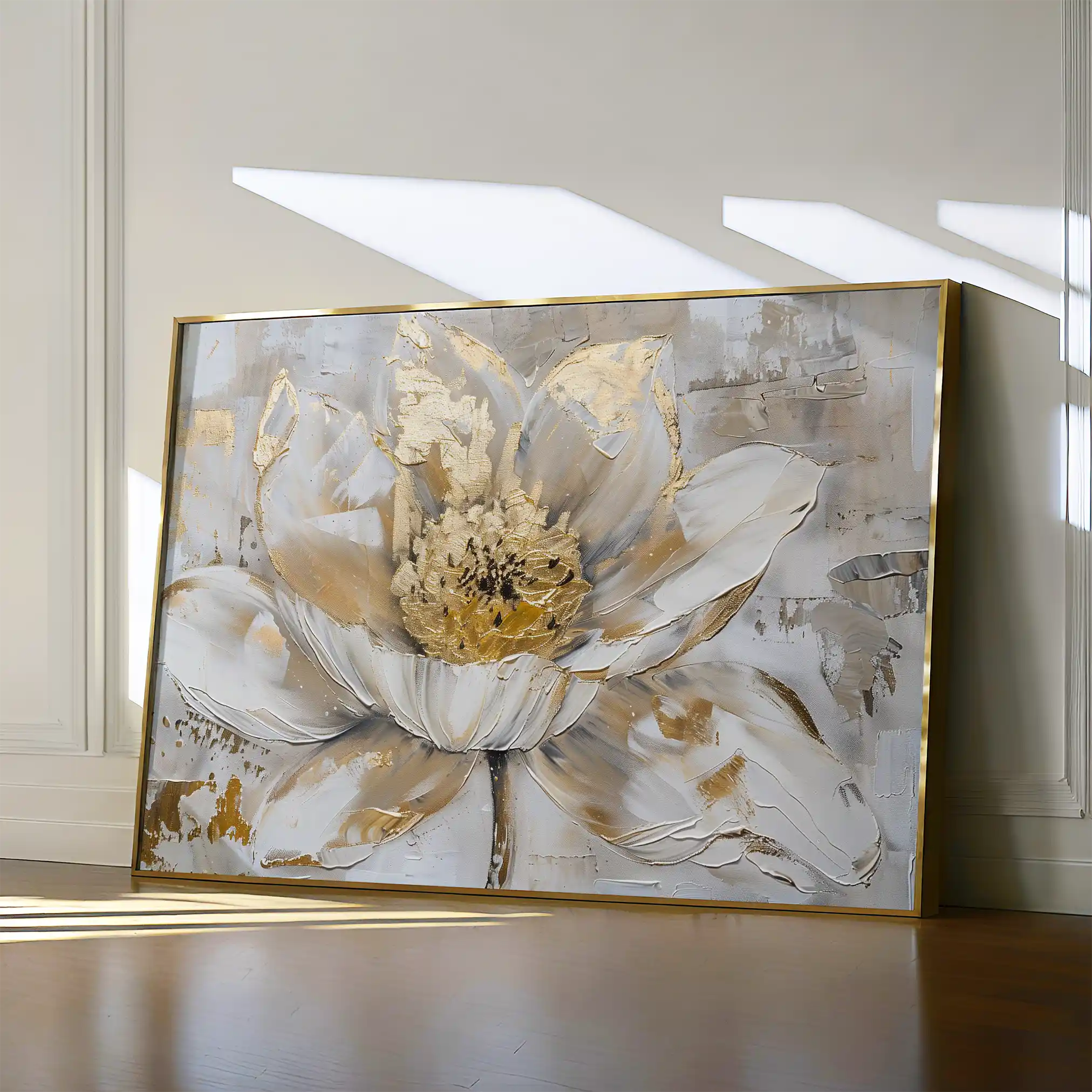 Floral 283 Canvas Art 60 x 40 cm / Black