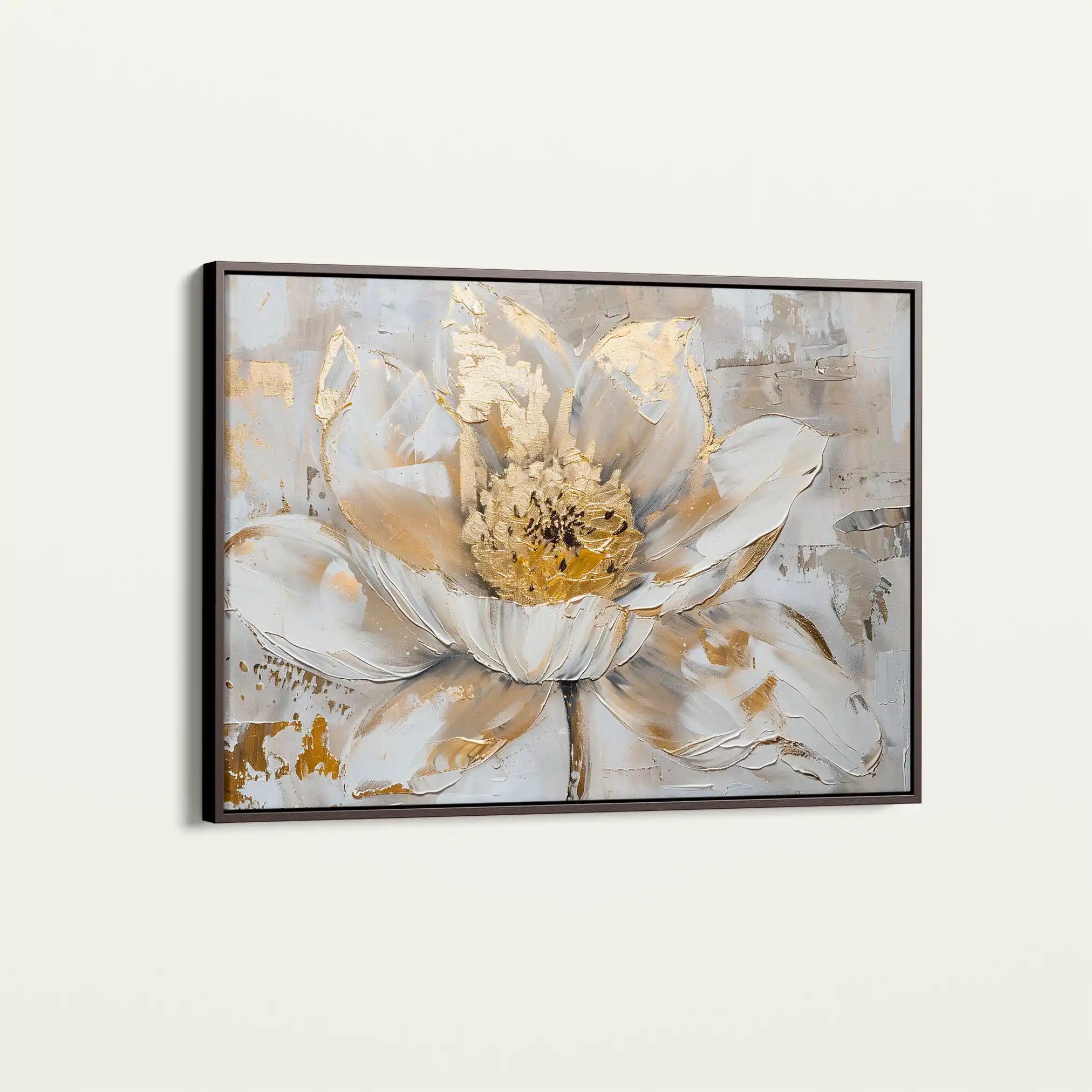 Floral 283 Canvas Art 60 x 40 cm / Black