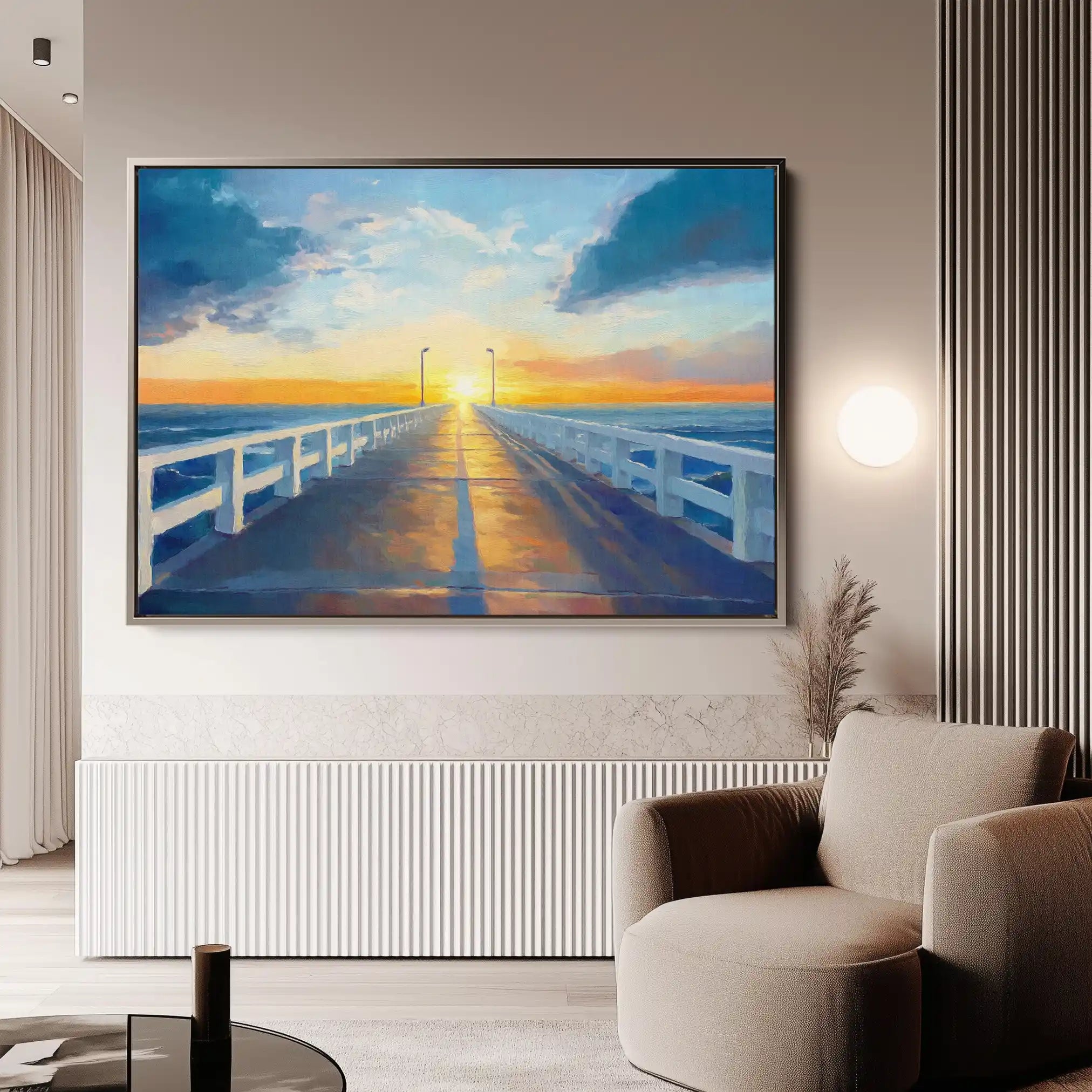 Landscape 283 Canvas Art 60 x 40 cm / Black