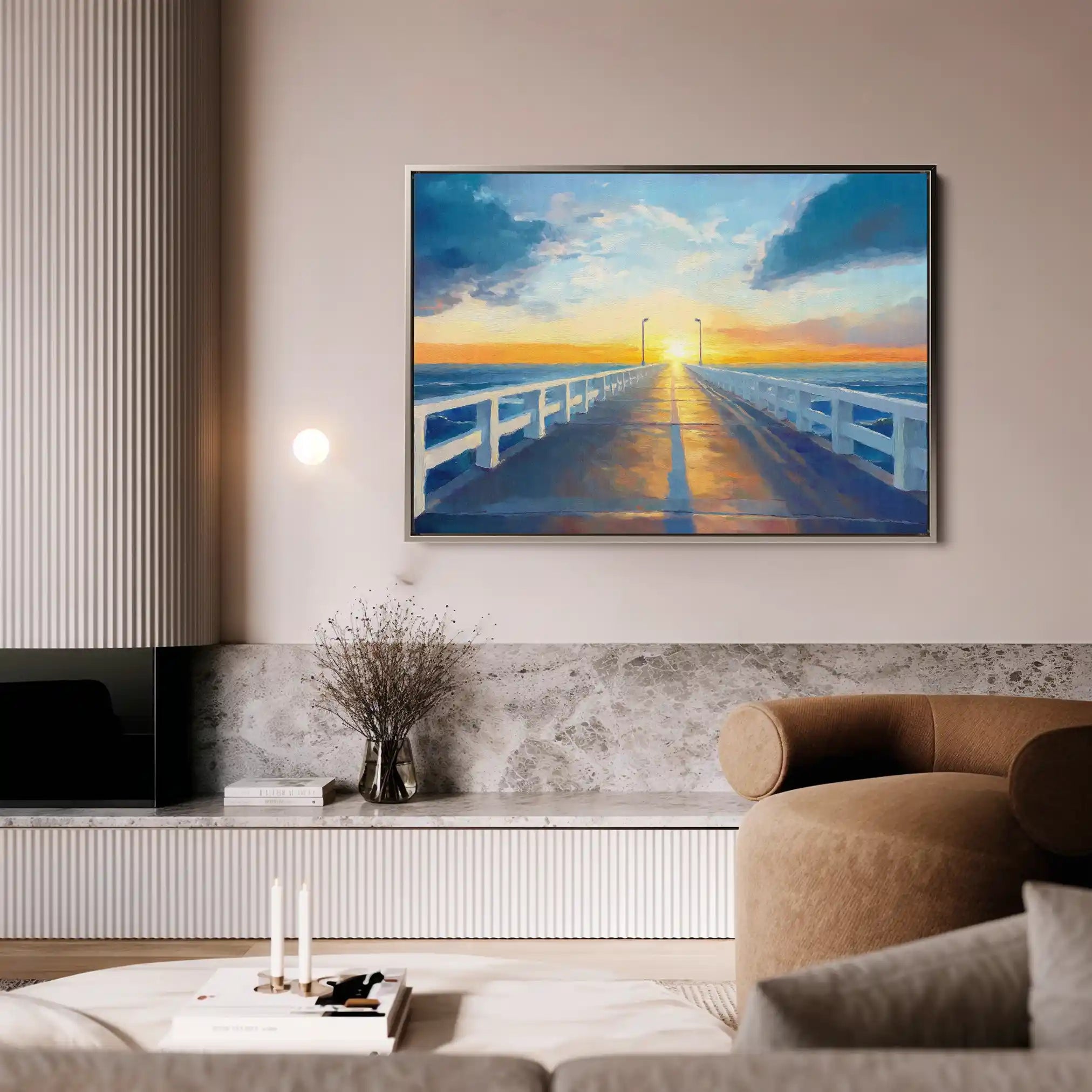 Landscape 283 Canvas Art 60 x 40 cm / Black