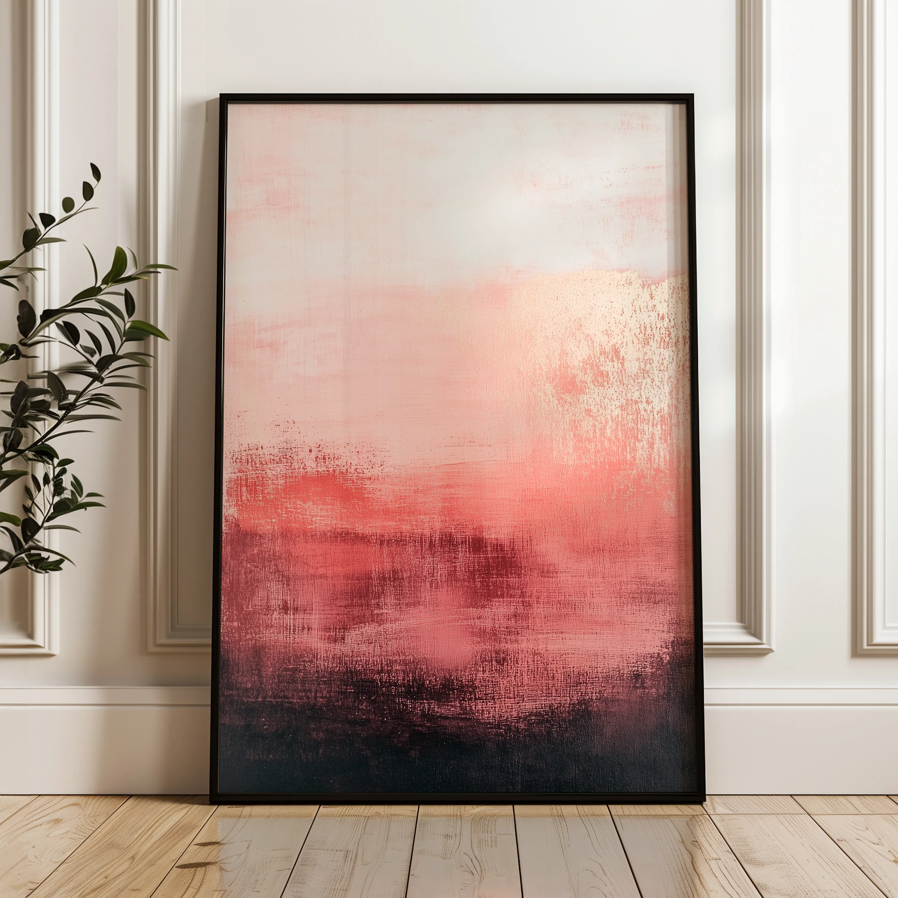 Abstract 284 Canvas Art 18" x 24" / 45 x 60 cm / Black
