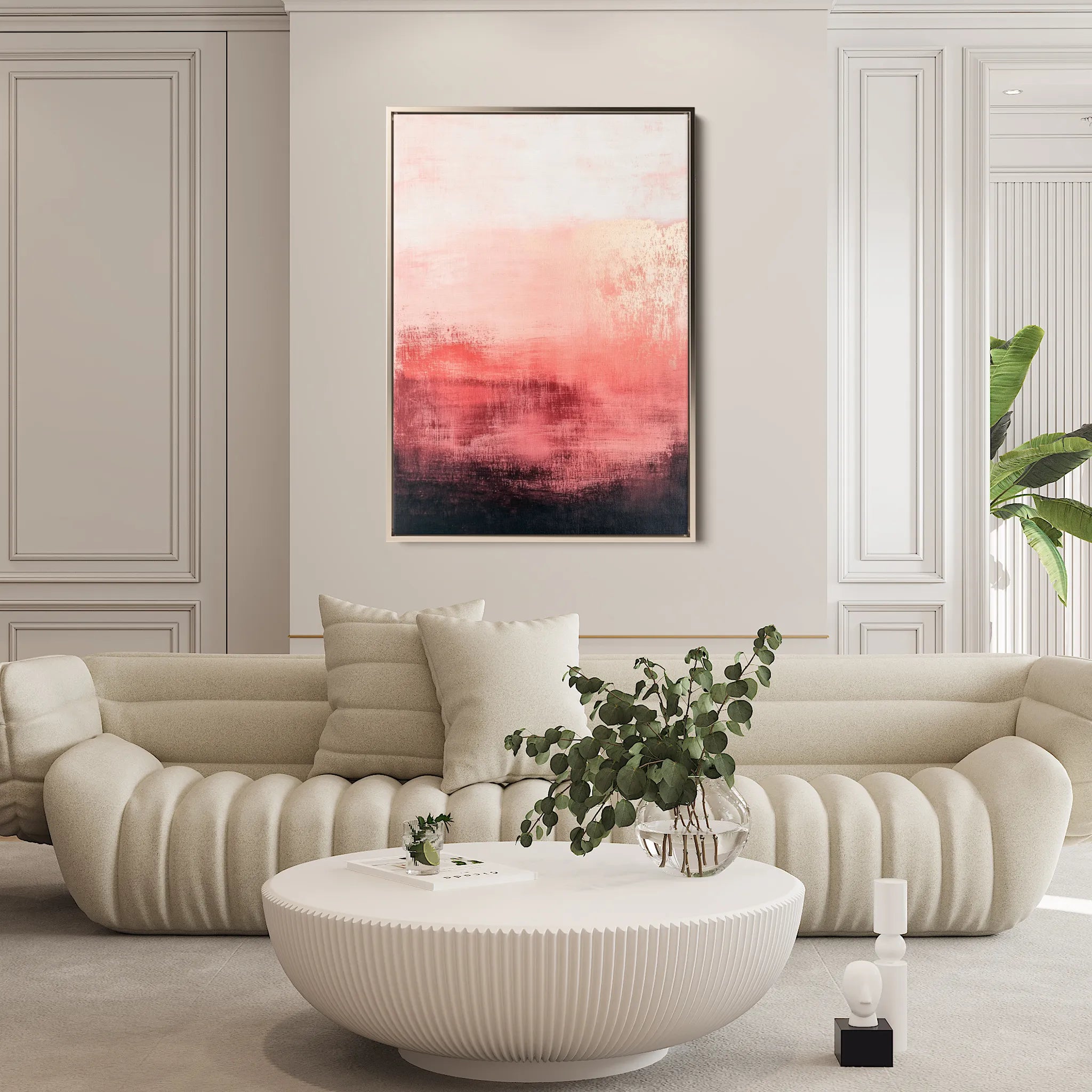 Abstract 284 Canvas Art 18" x 24" / 45 x 60 cm / Black