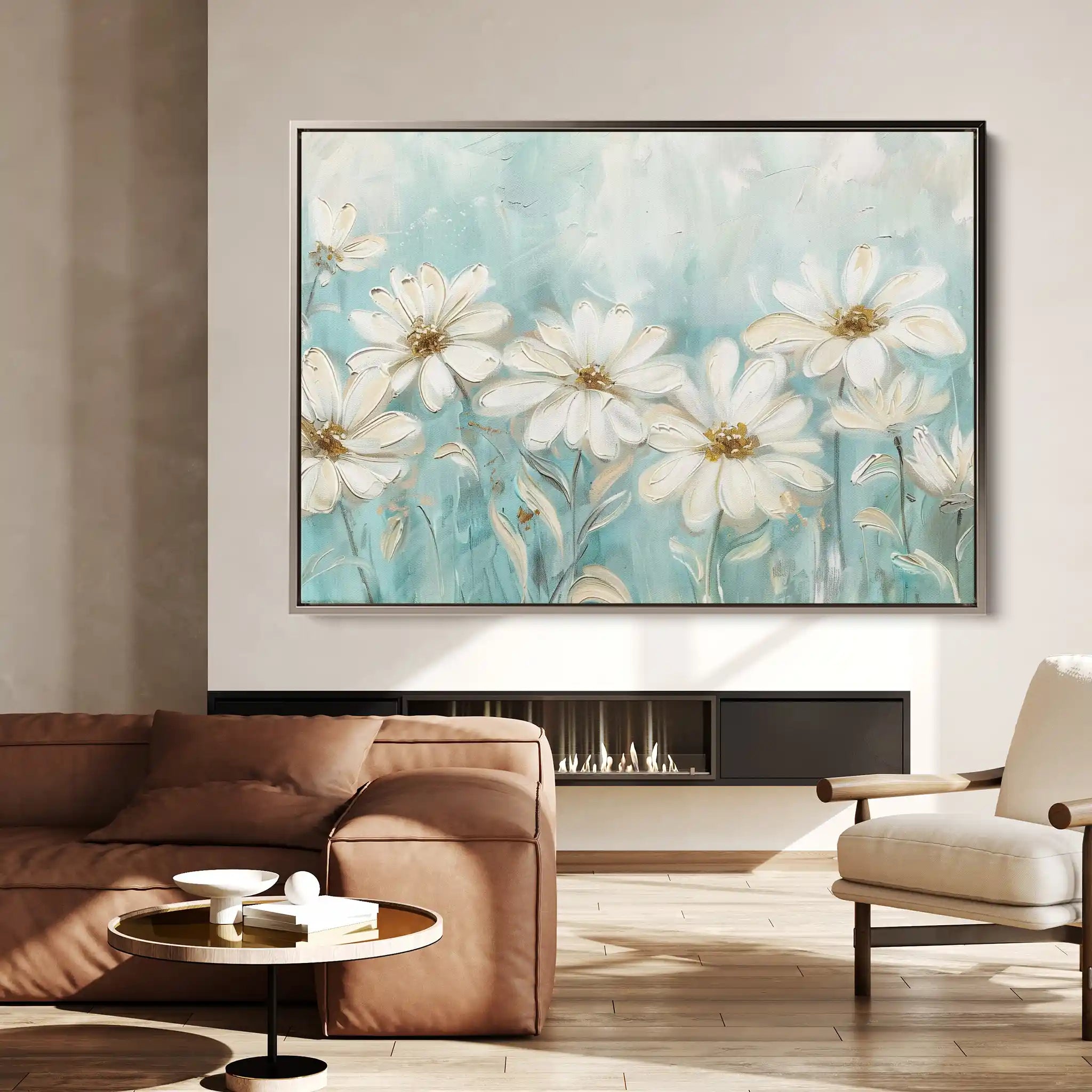 Floral 284 Canvas Art 60 x 40 cm / Black