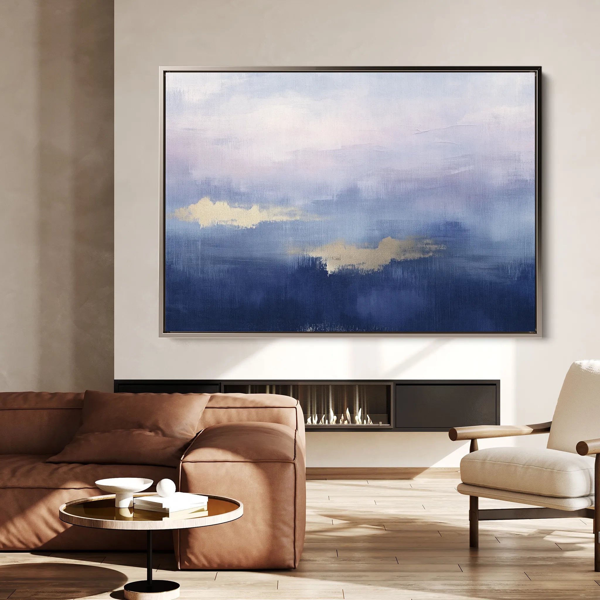 Abstract 285 Canvas Art 18" x 24" / 45 x 60 cm / Black