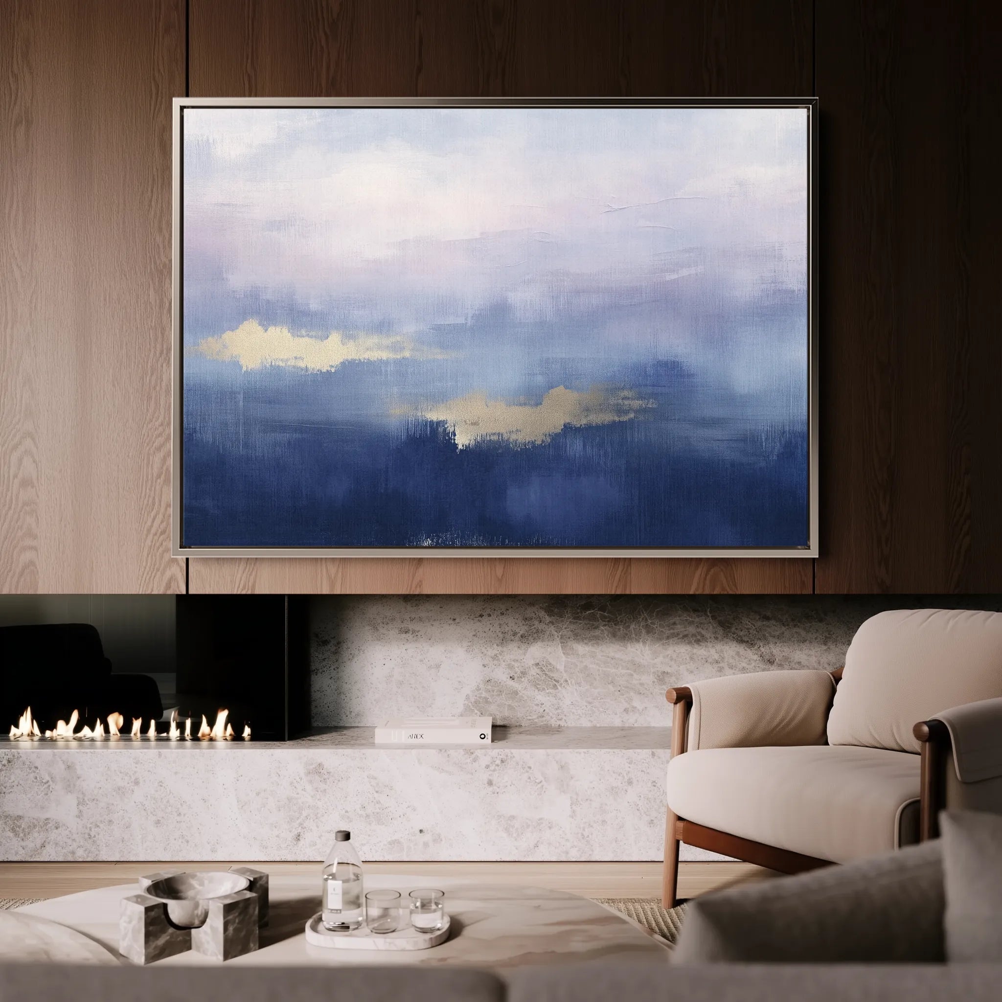 Abstract 285 Canvas Art 18" x 24" / 45 x 60 cm / Black