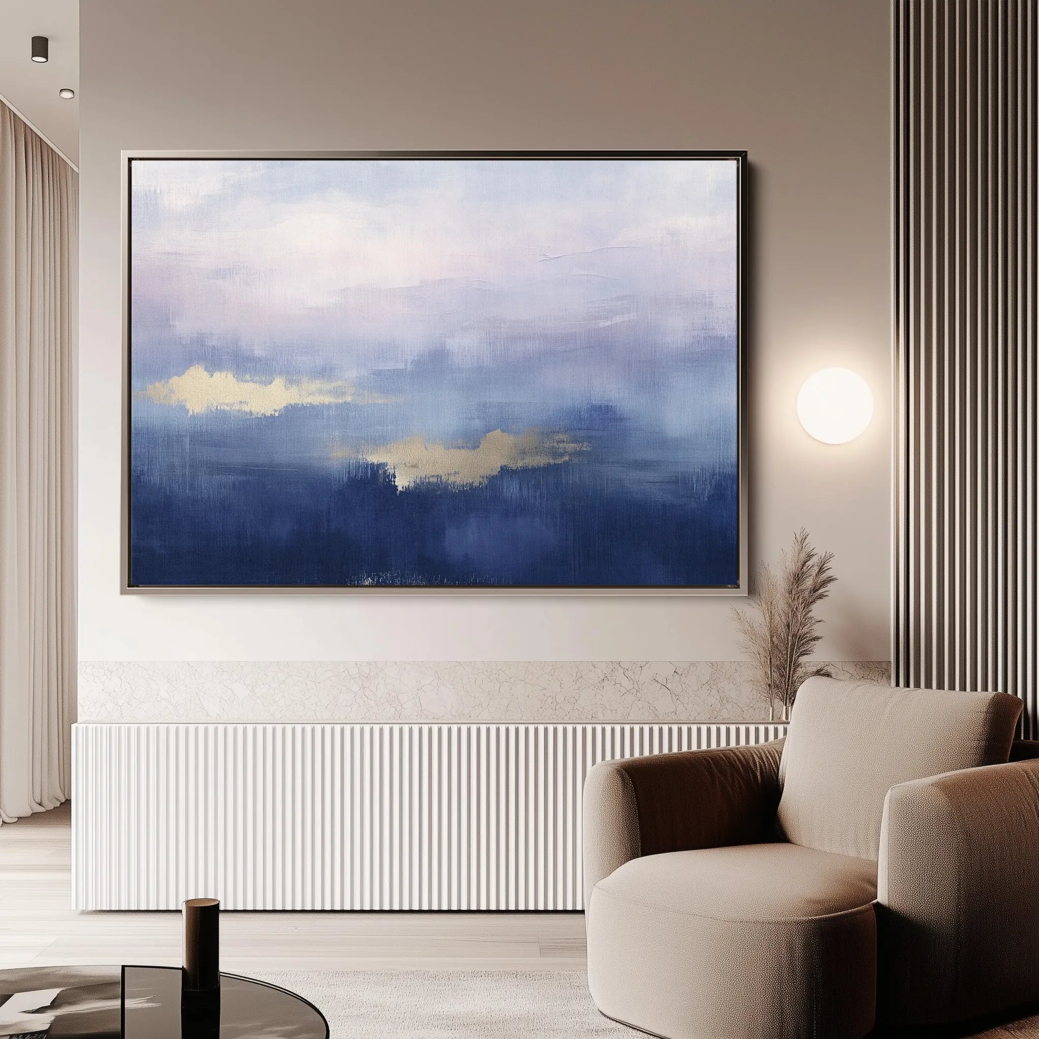 Abstract 285 Canvas Art 18" x 24" / 45 x 60 cm / Black