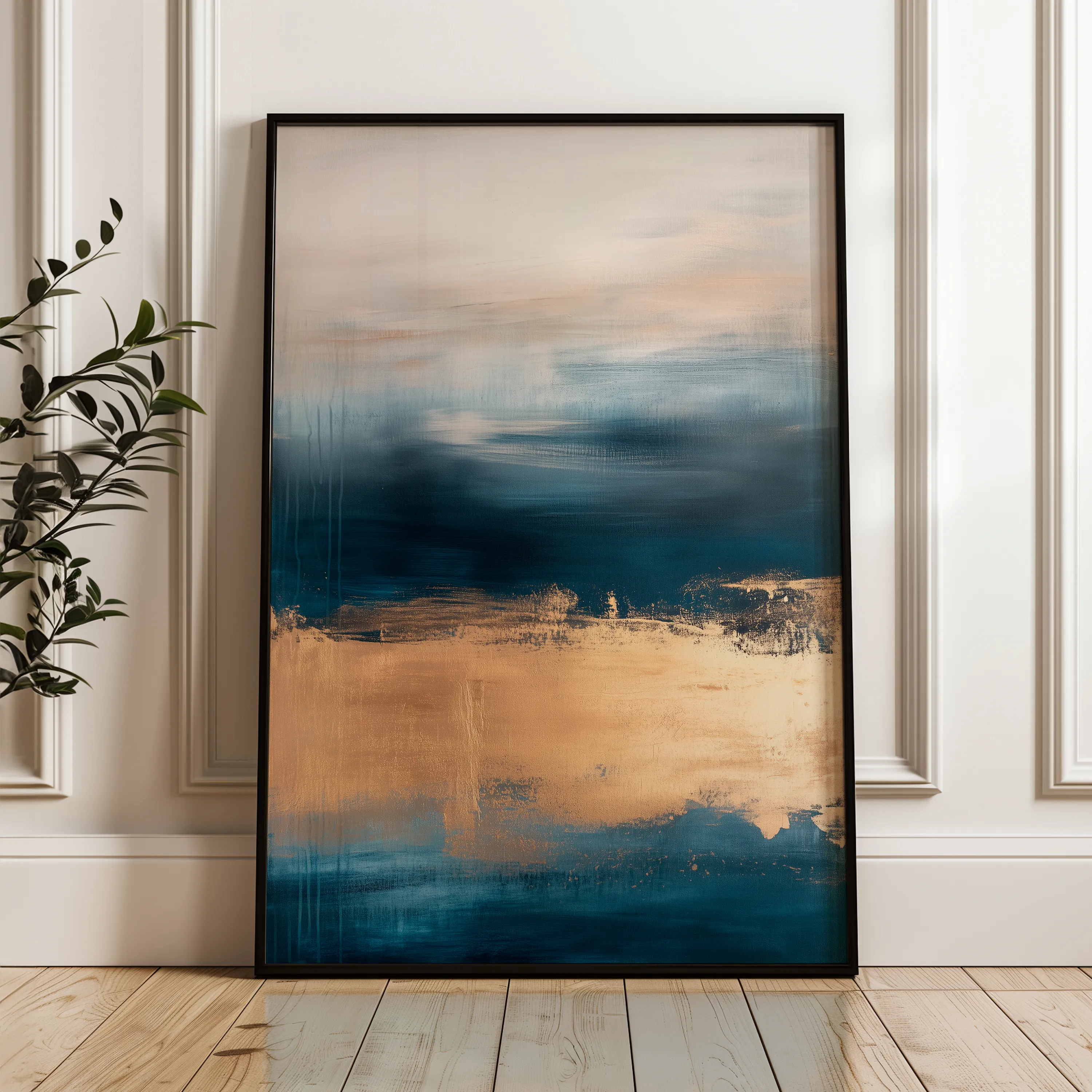 Abstract 286 Canvas Art 18" x 24" / 45 x 60 cm / Black