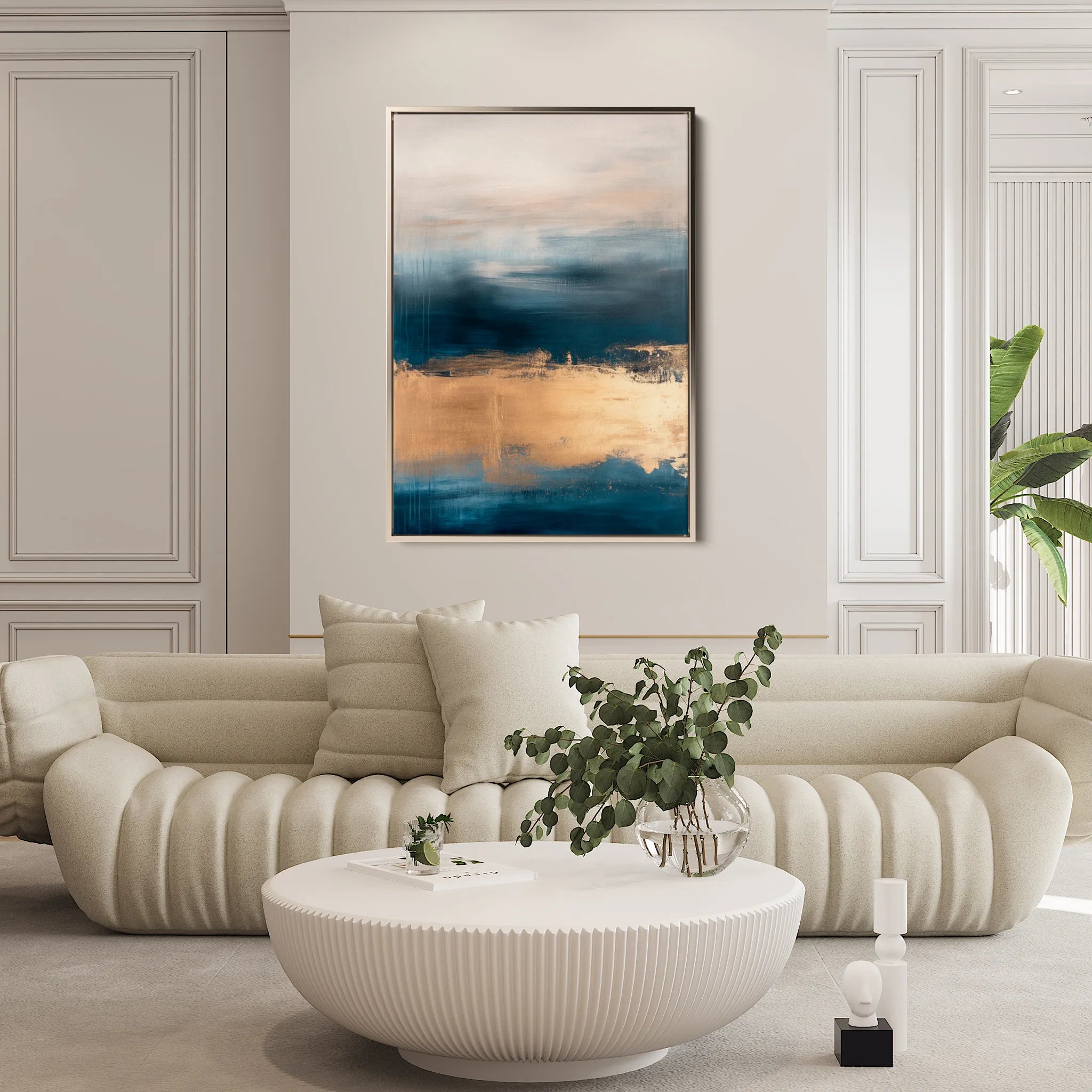Abstract 286 Canvas Art 18" x 24" / 45 x 60 cm / Black
