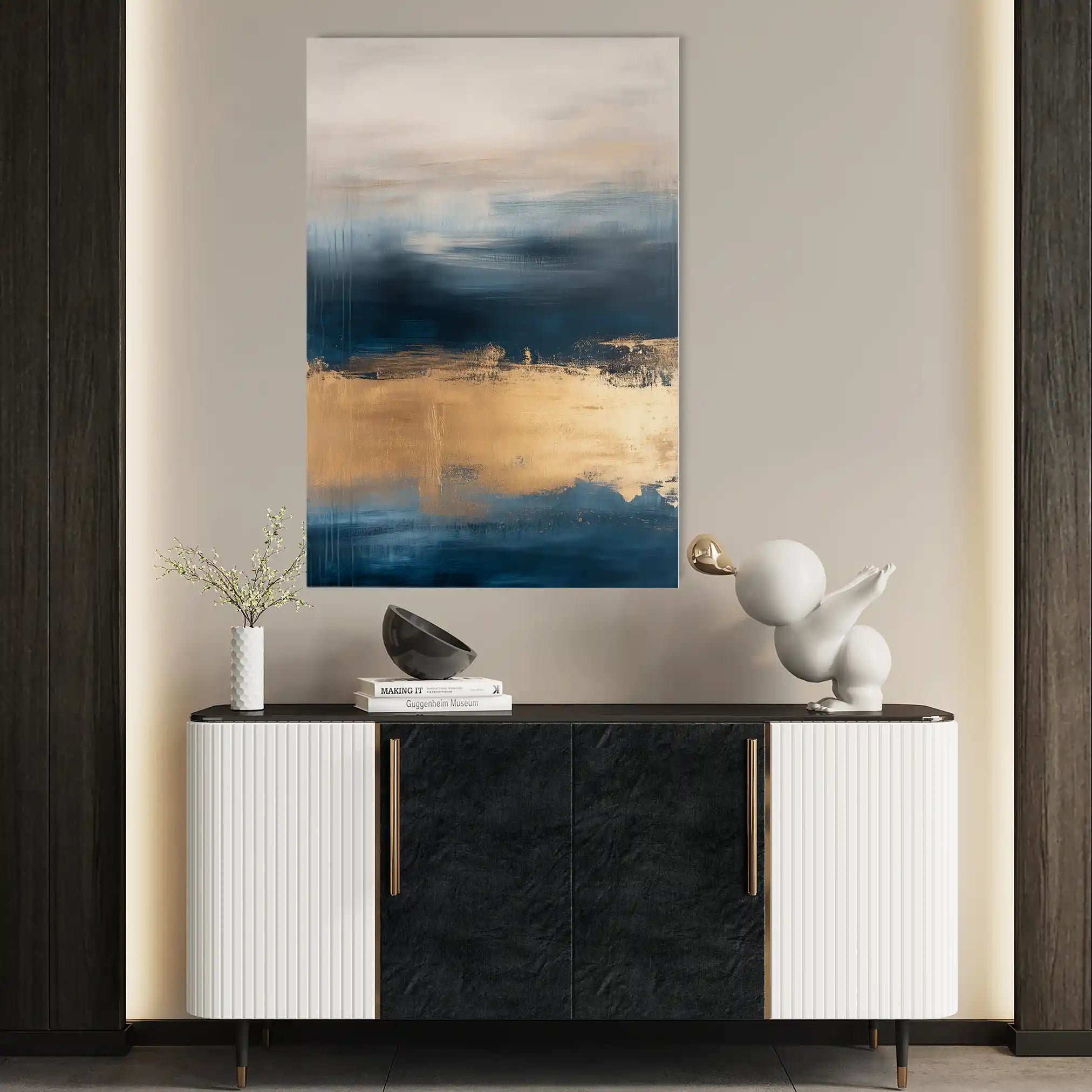 Abstract 286 Canvas Art 60 x 40 cm / Black