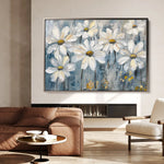 Floral 286 Canvas Art 60 x 40 cm / Black