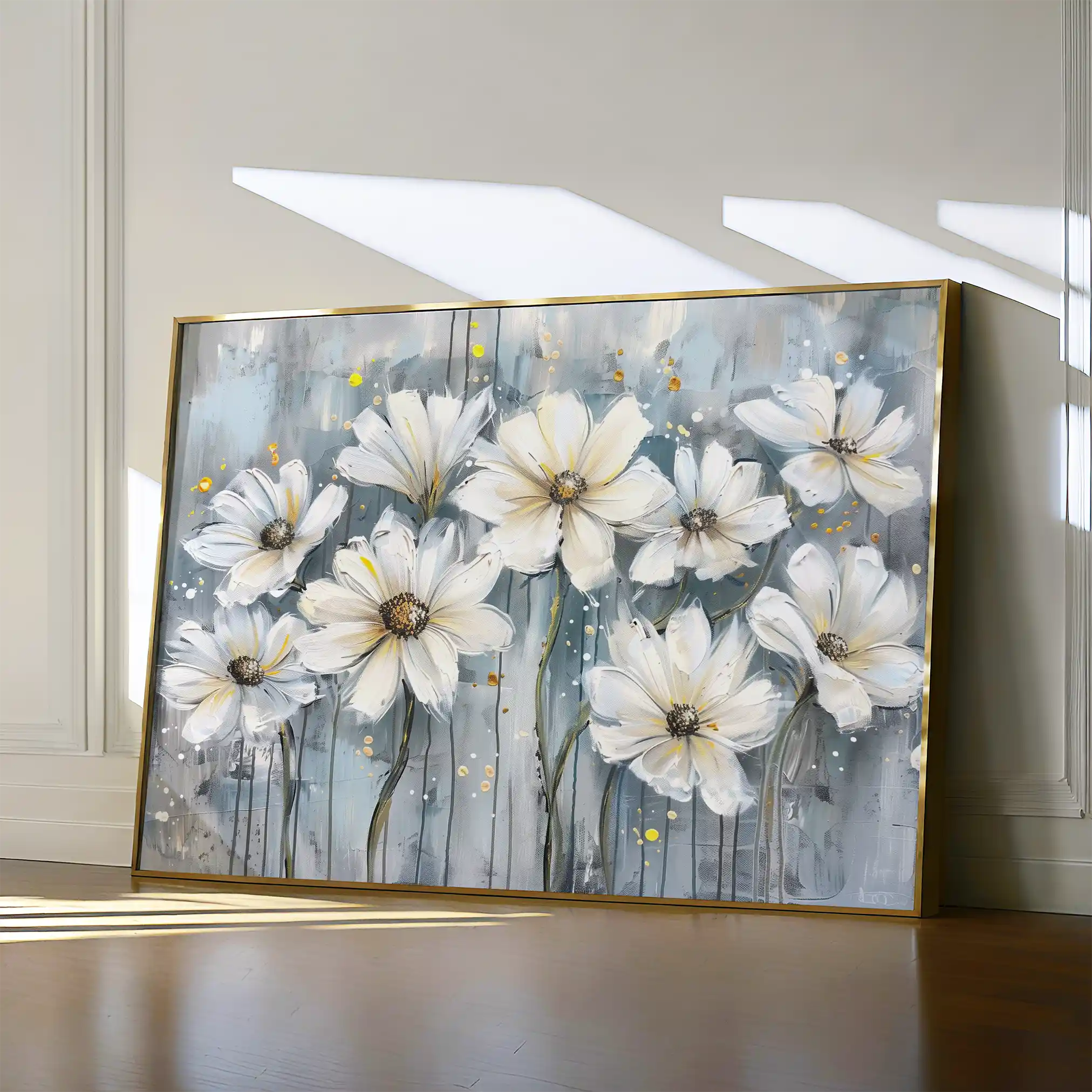 Floral 287 Canvas Art 60 x 40 cm / Black
