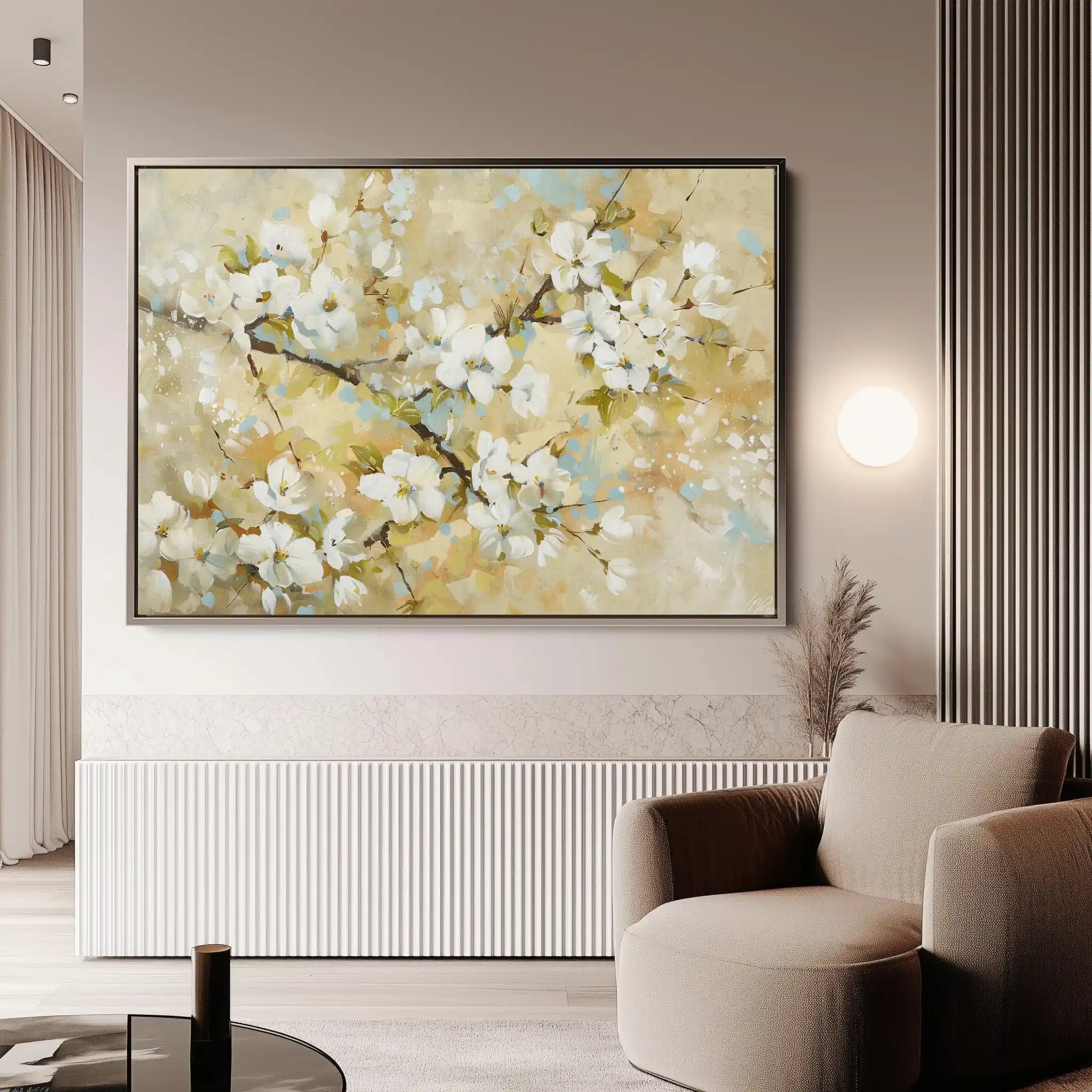 Floral 288 Canvas Art 60 x 40 cm / Black
