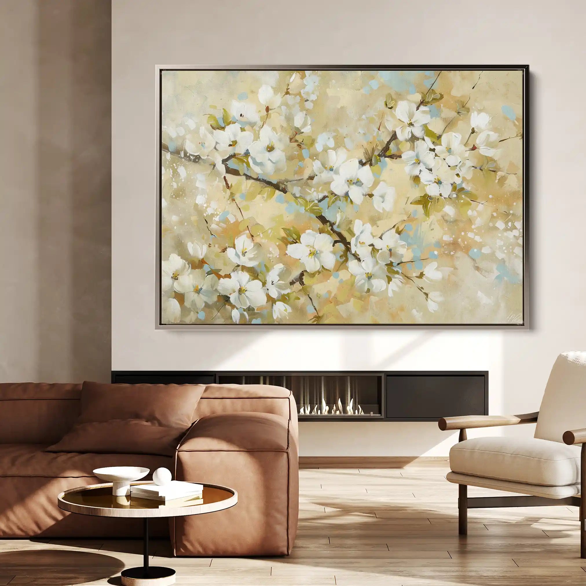 Floral 288 Canvas Art 60 x 40 cm / Black