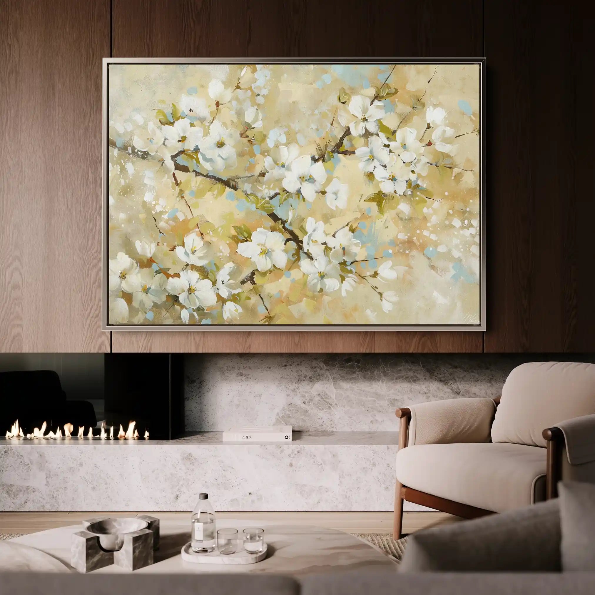 Floral 288 Canvas Art 60 x 40 cm / Black