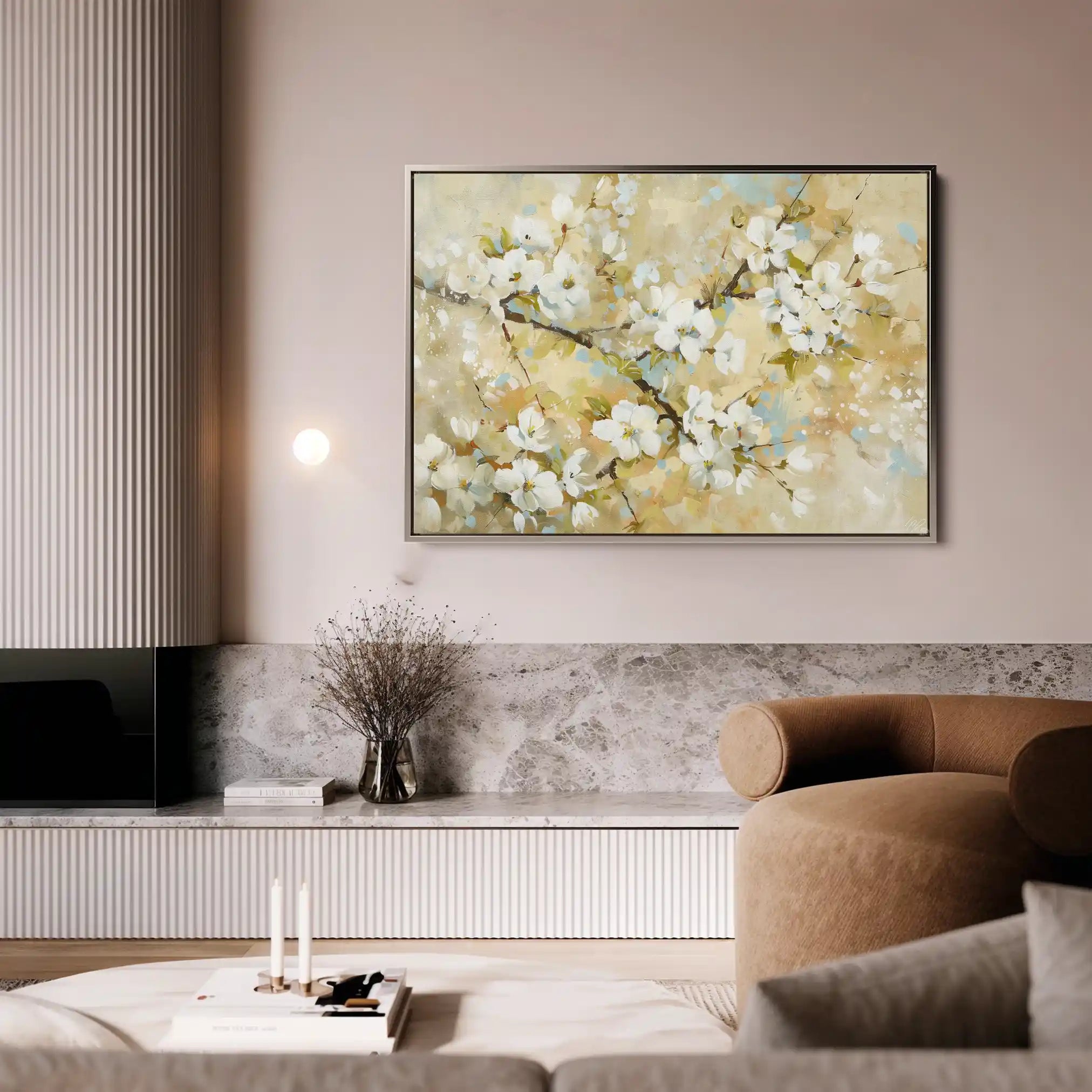 Floral 288 Canvas Art 60 x 40 cm / Black