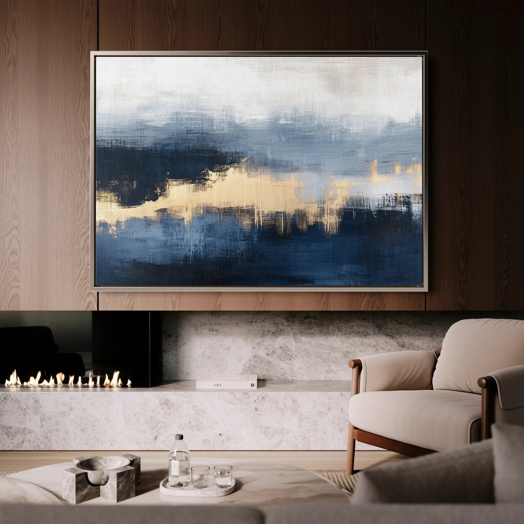 Abstract 289 Canvas Art 18" x 24" / 45 x 60 cm / Black