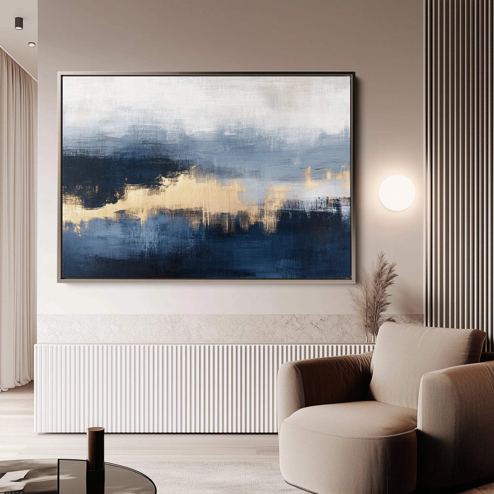 Abstract 289 Canvas Art 18" x 24" / 45 x 60 cm / Black