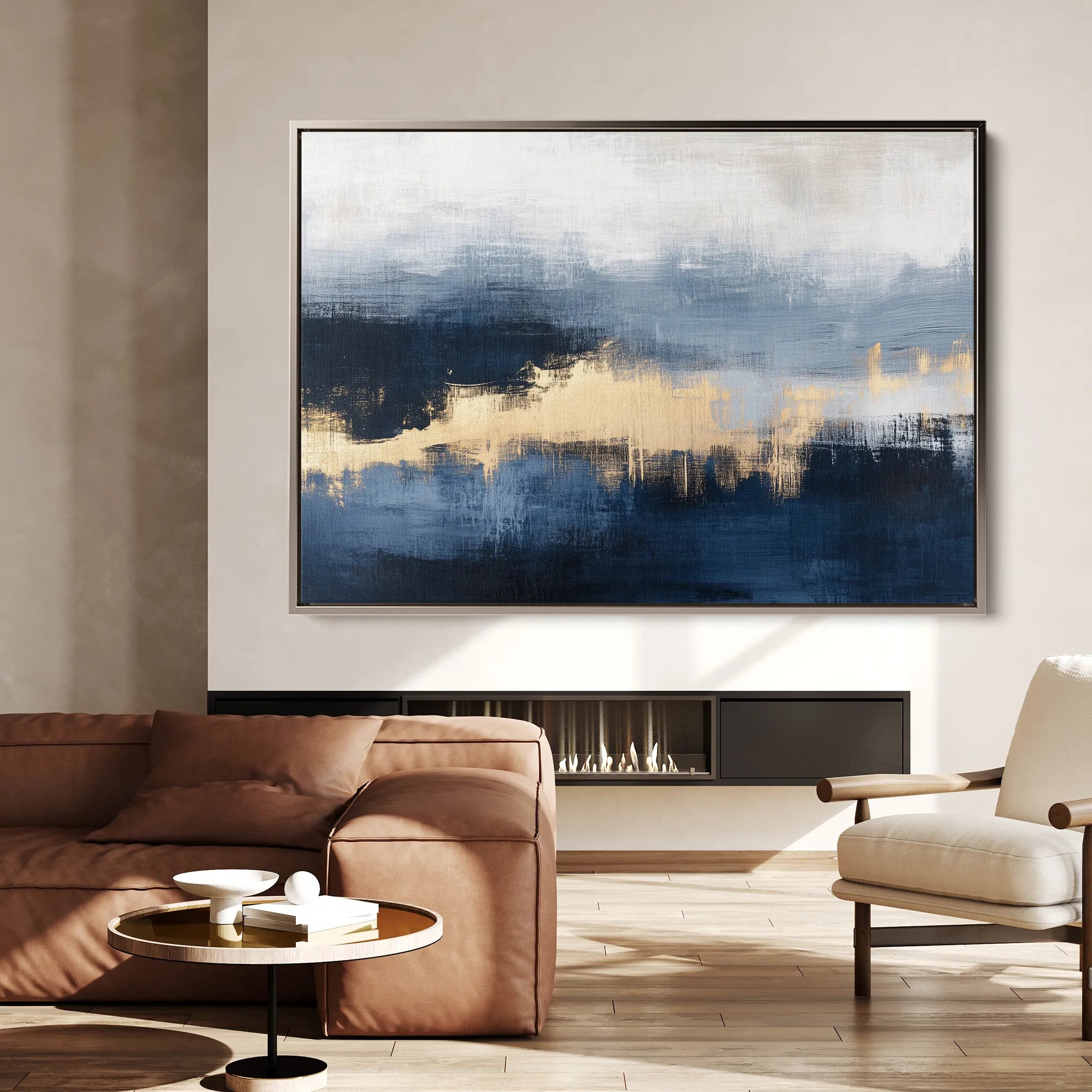 Abstract 289 Canvas Art 18" x 24" / 45 x 60 cm / Black