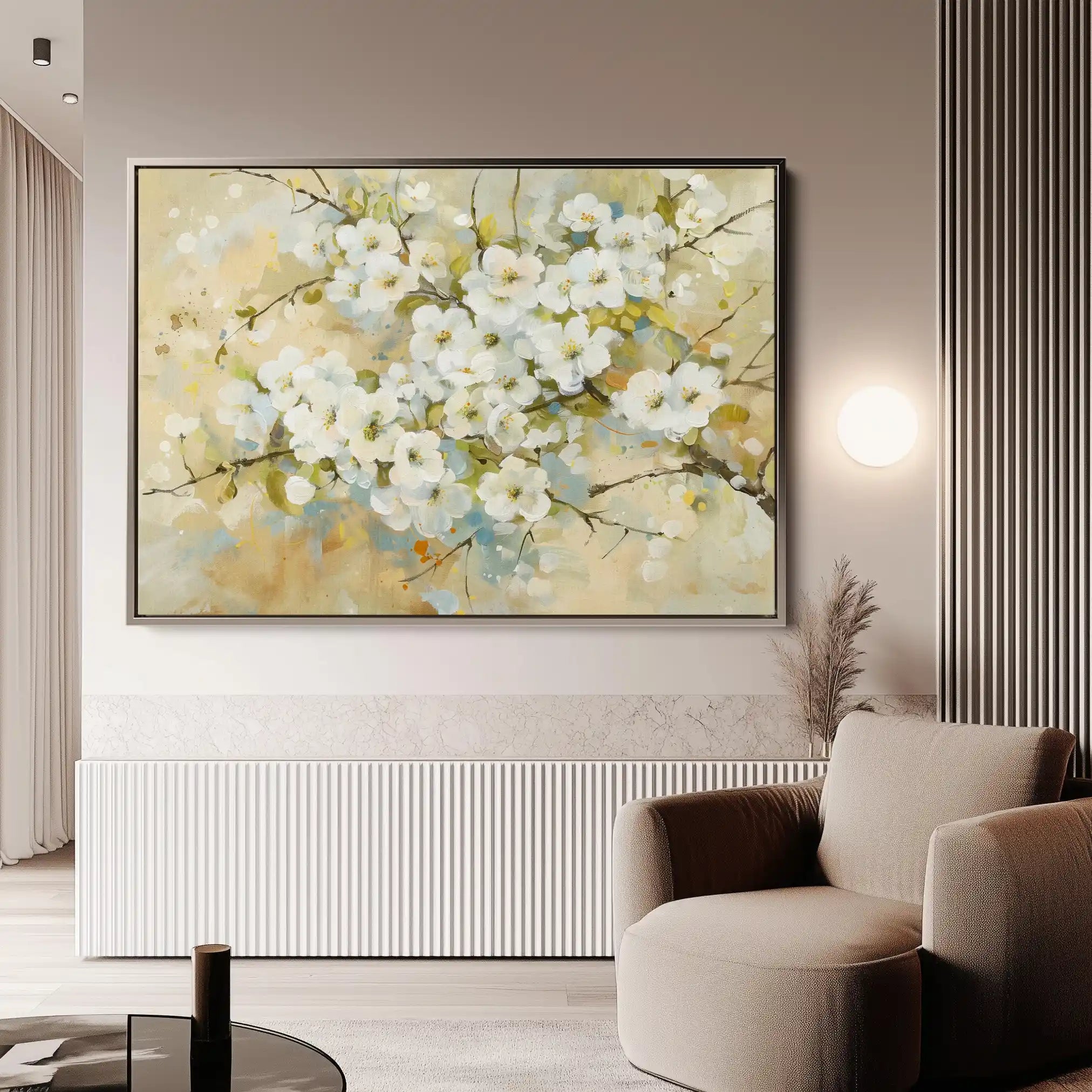 Floral 289 Canvas Art 60 x 40 cm / Black
