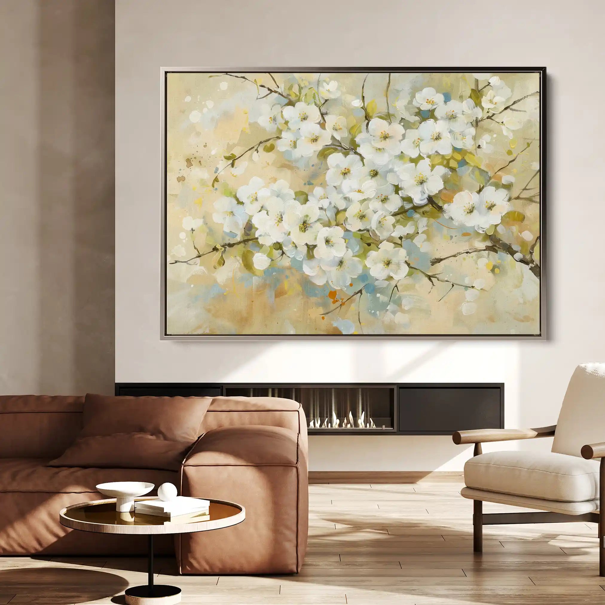 Floral 289 Canvas Art 60 x 40 cm / Black