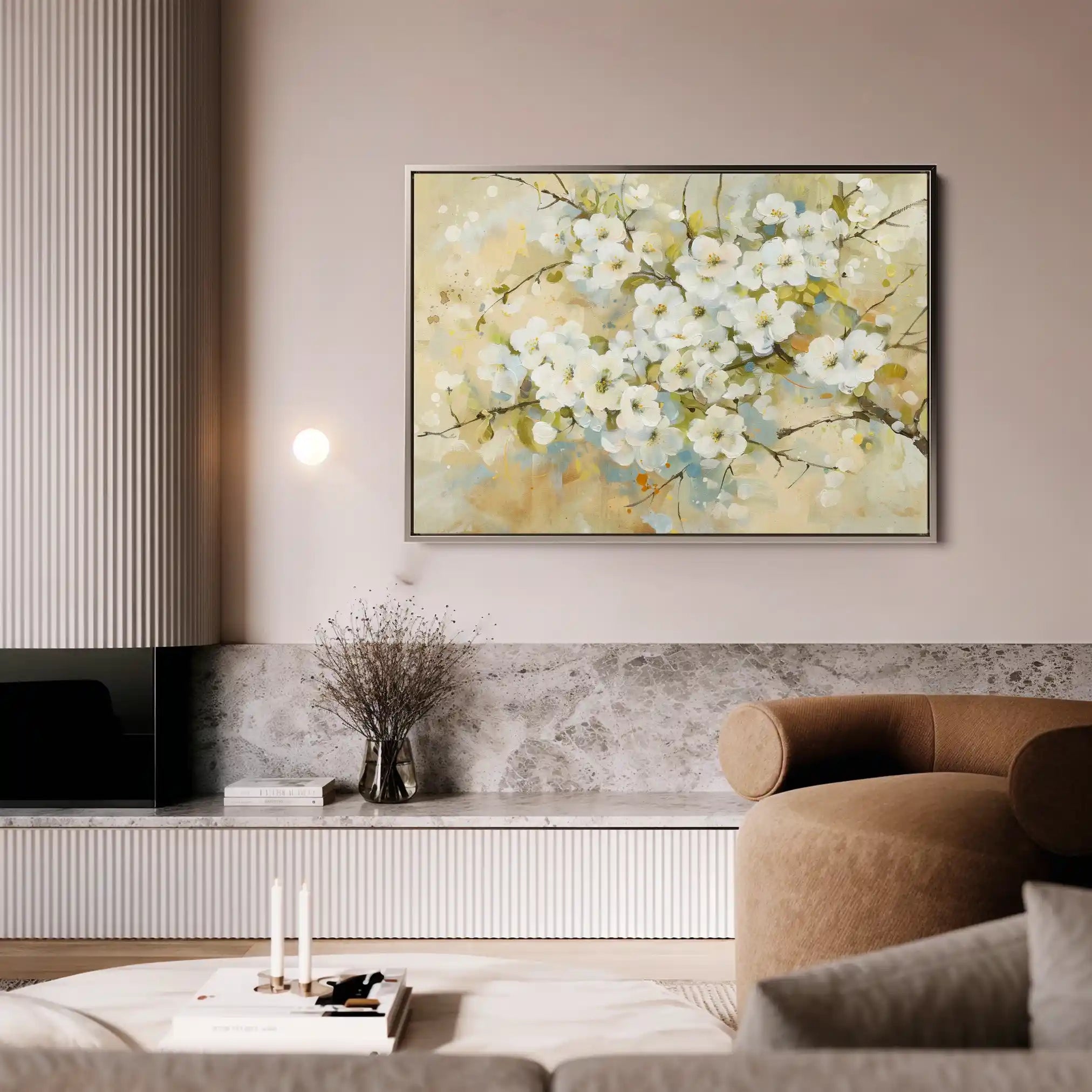 Floral 289 Canvas Art 60 x 40 cm / Black