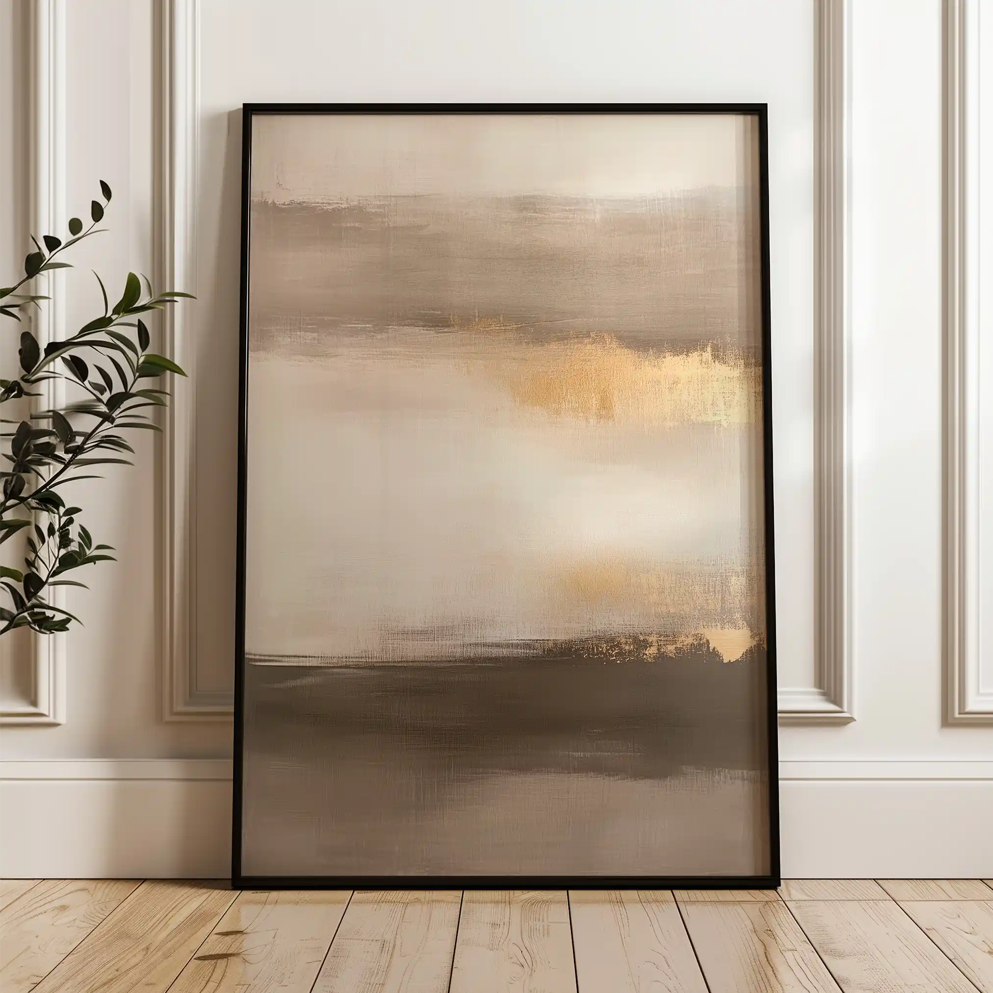 Abstract 290 Canvas Art 18" x 24" / 45 x 60 cm / Black
