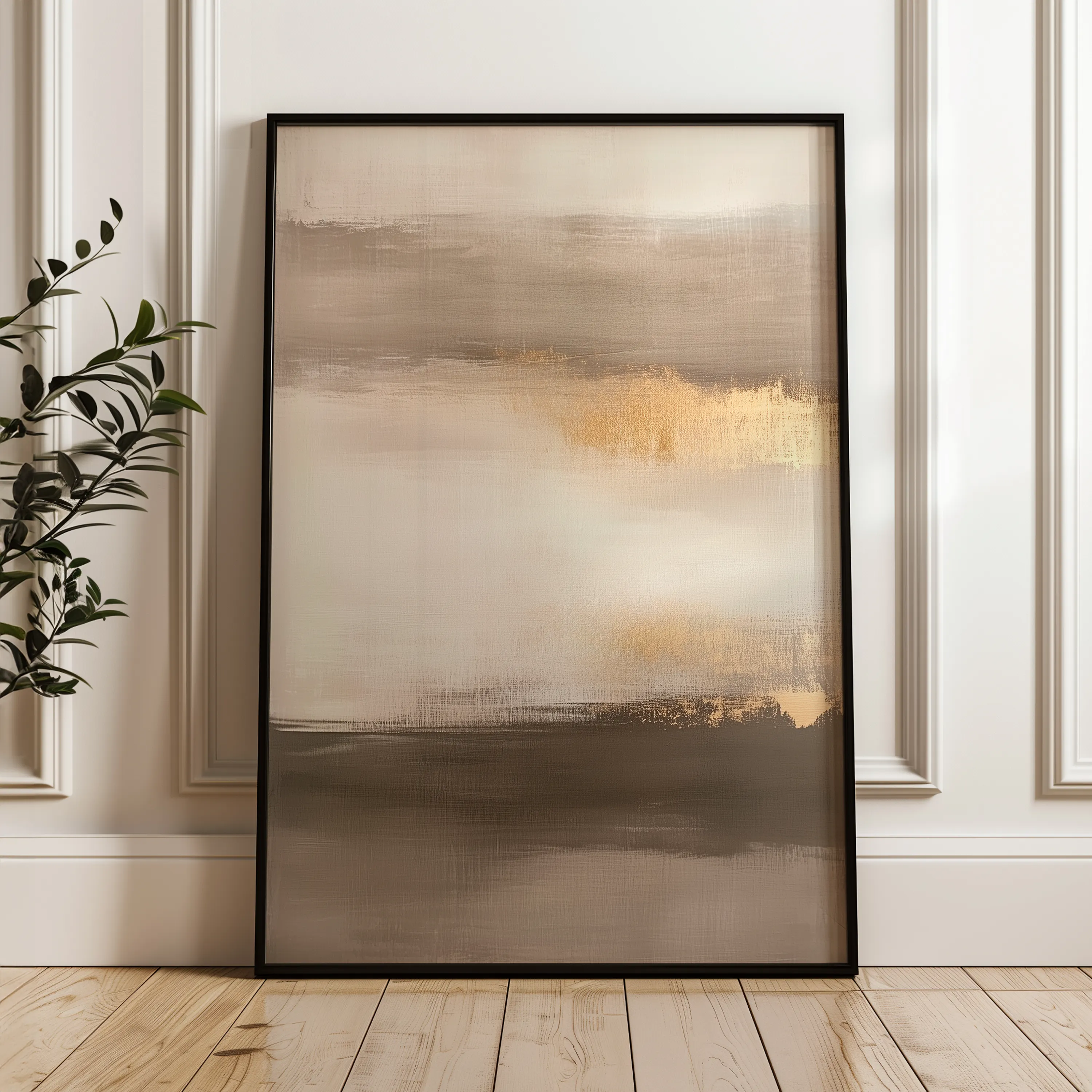Abstract 290 Canvas Art 18" x 24" / 45 x 60 cm / Black