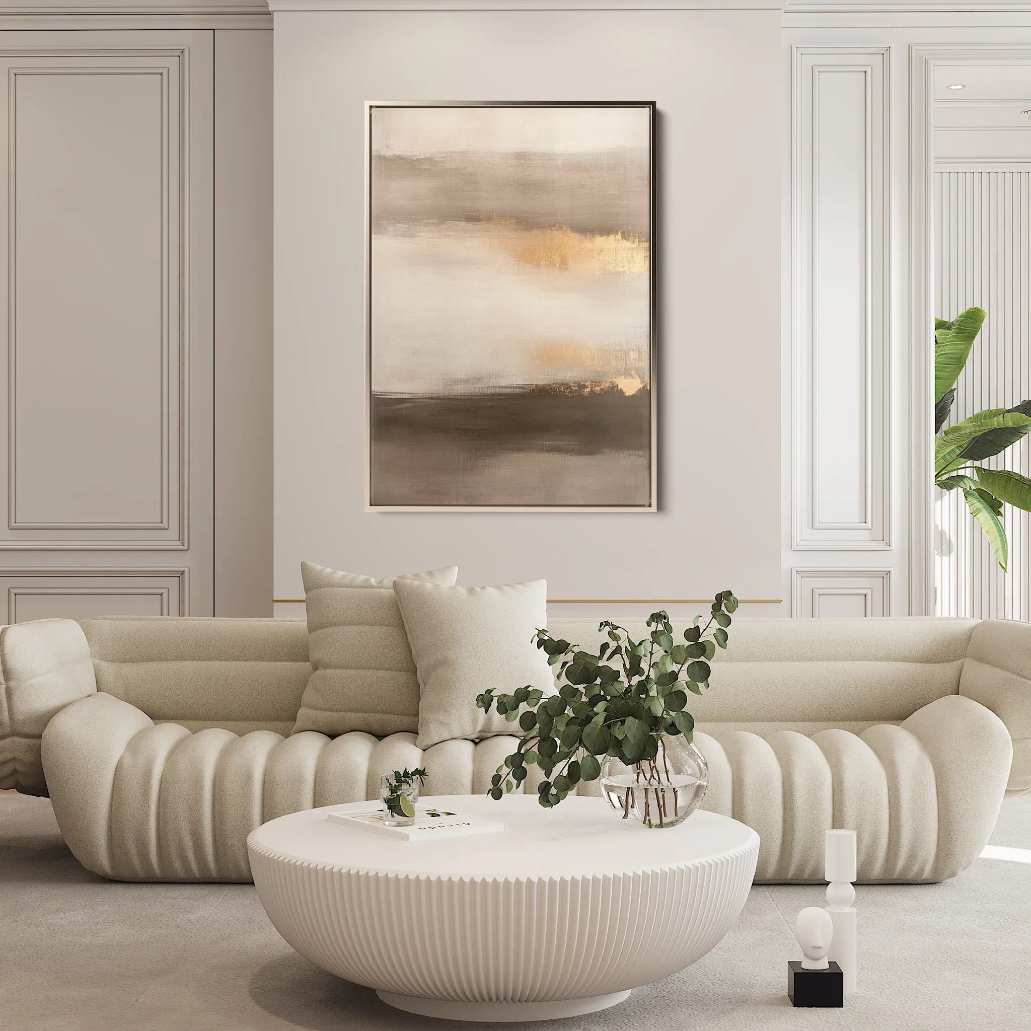 Abstract 290 Canvas Art 18" x 24" / 45 x 60 cm / Black