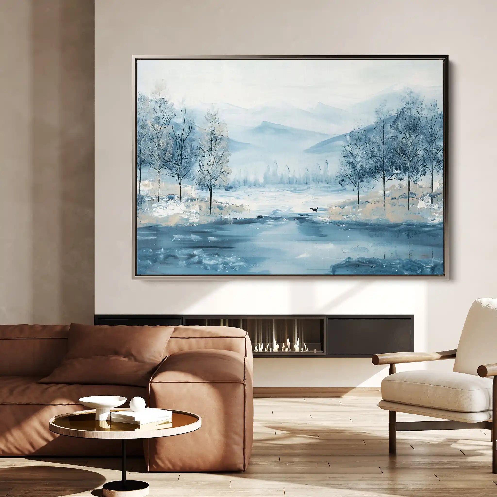 Floral 290 Canvas Art 60 x 40 cm / Black