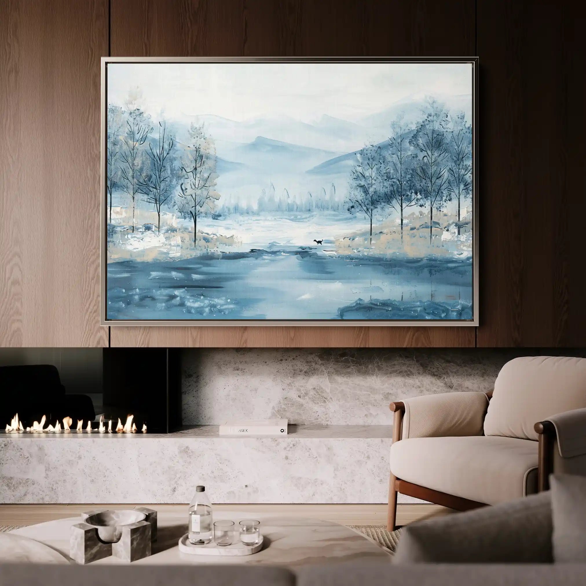 Floral 290 Canvas Art 60 x 40 cm / Black