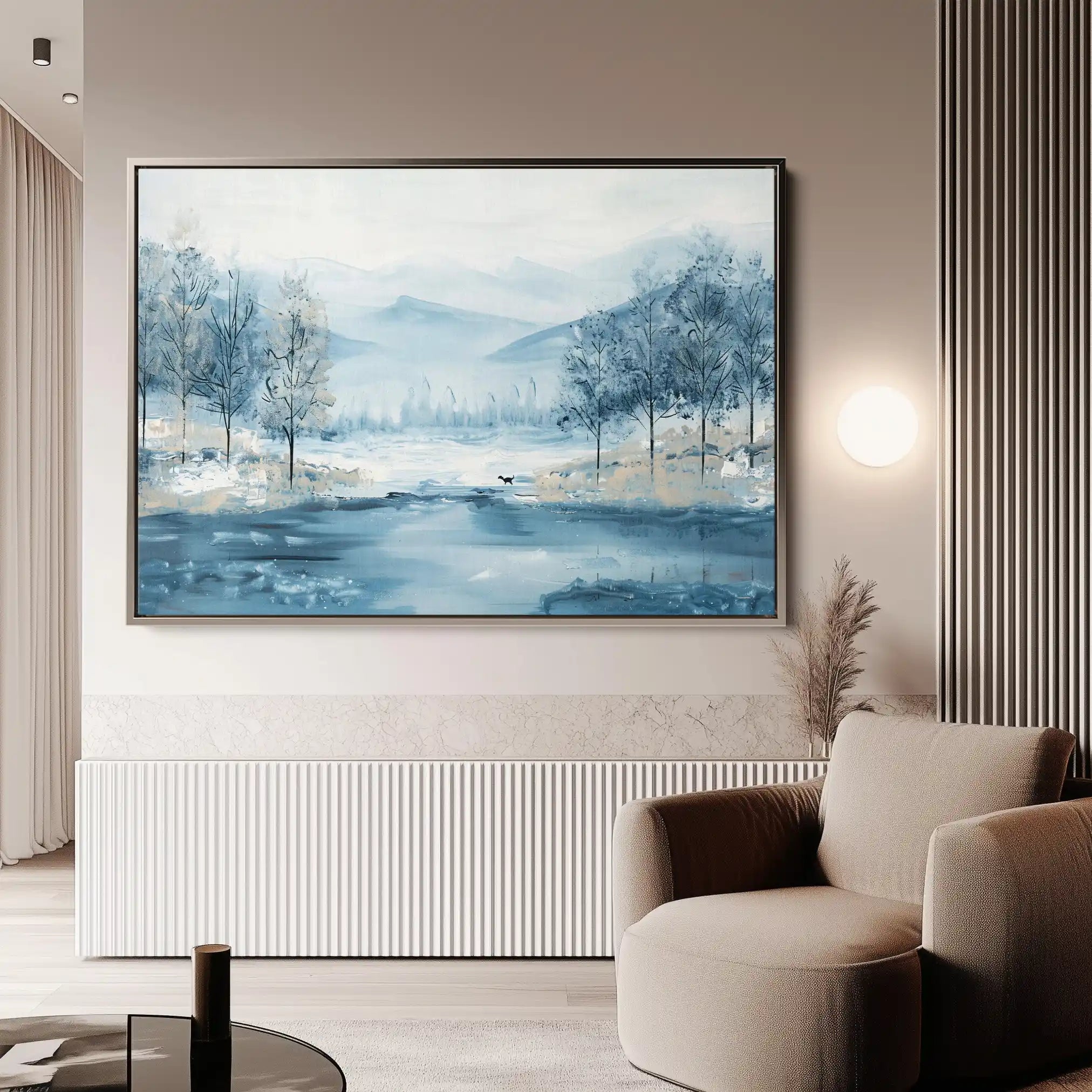 Floral 290 Canvas Art 60 x 40 cm / Black